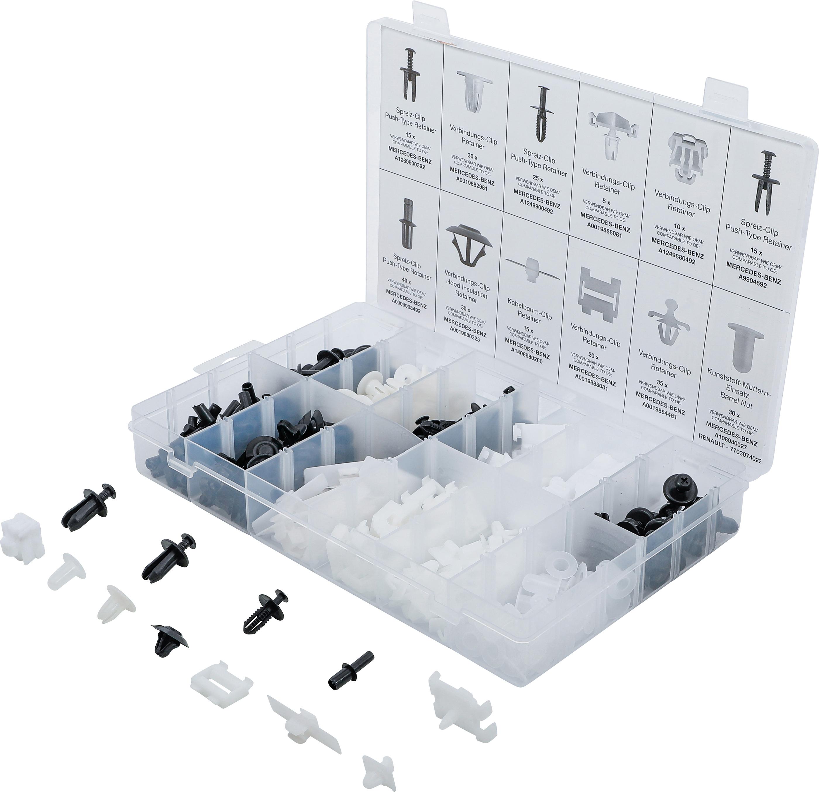 Kfz-Befestigungsclip-Sortiment für Mercedes-Benz | 270-tlg. BGS9043