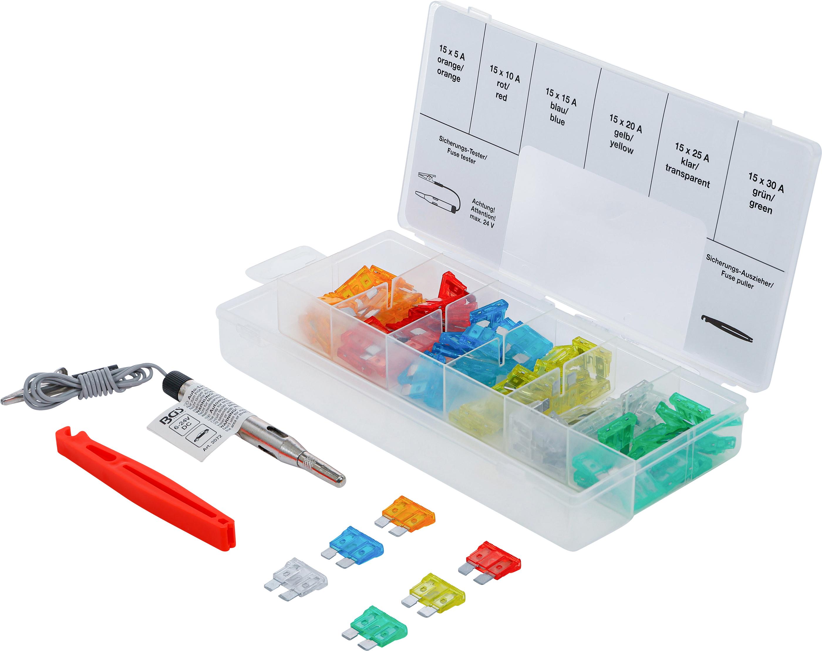 Kfz-Sicherungs-Sortiment | Standard | 92-tlg. BGS8124