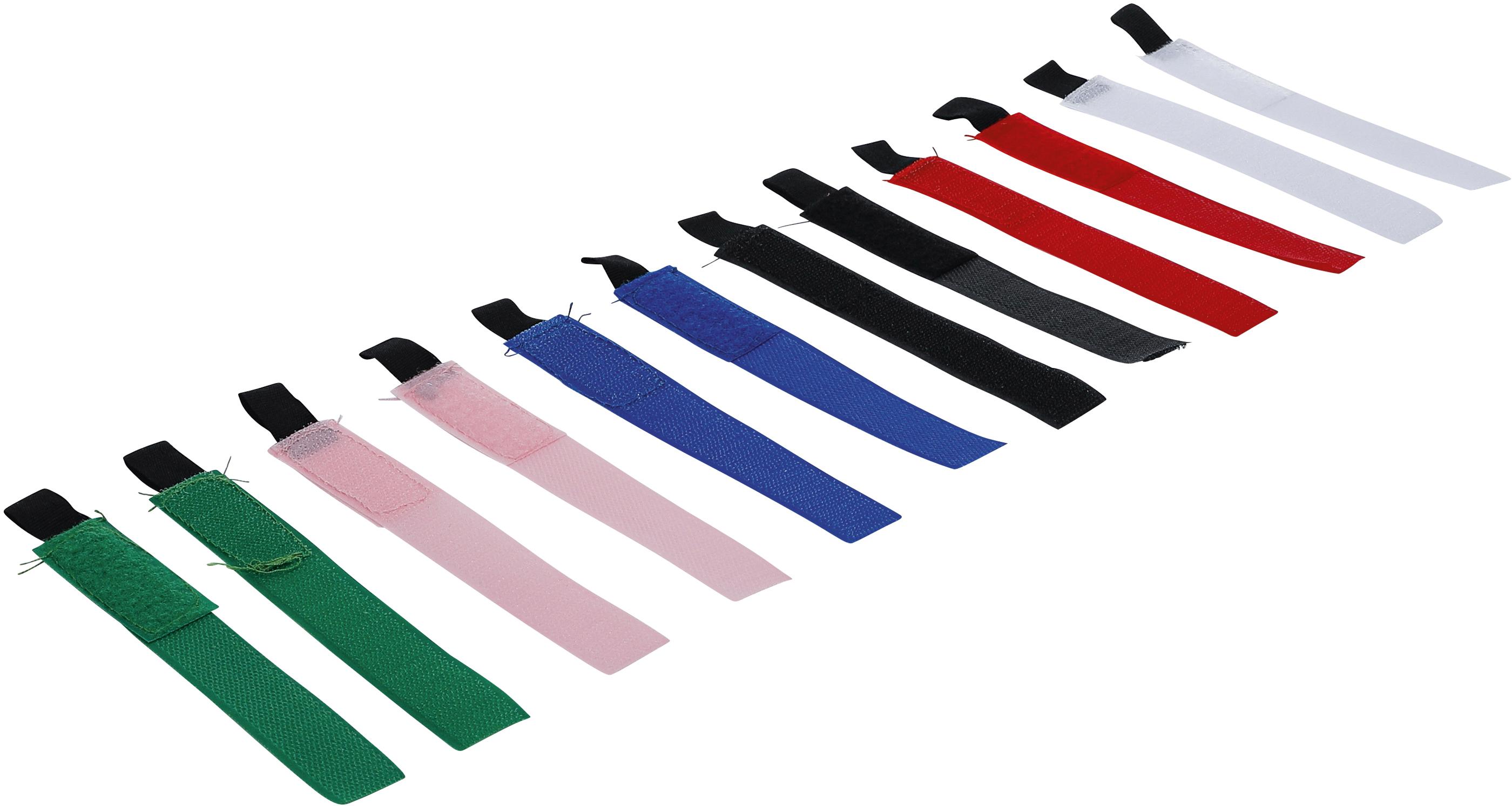 Klettband-Sortiment | 20 x 190 mm | 12-tlg. BGS80825