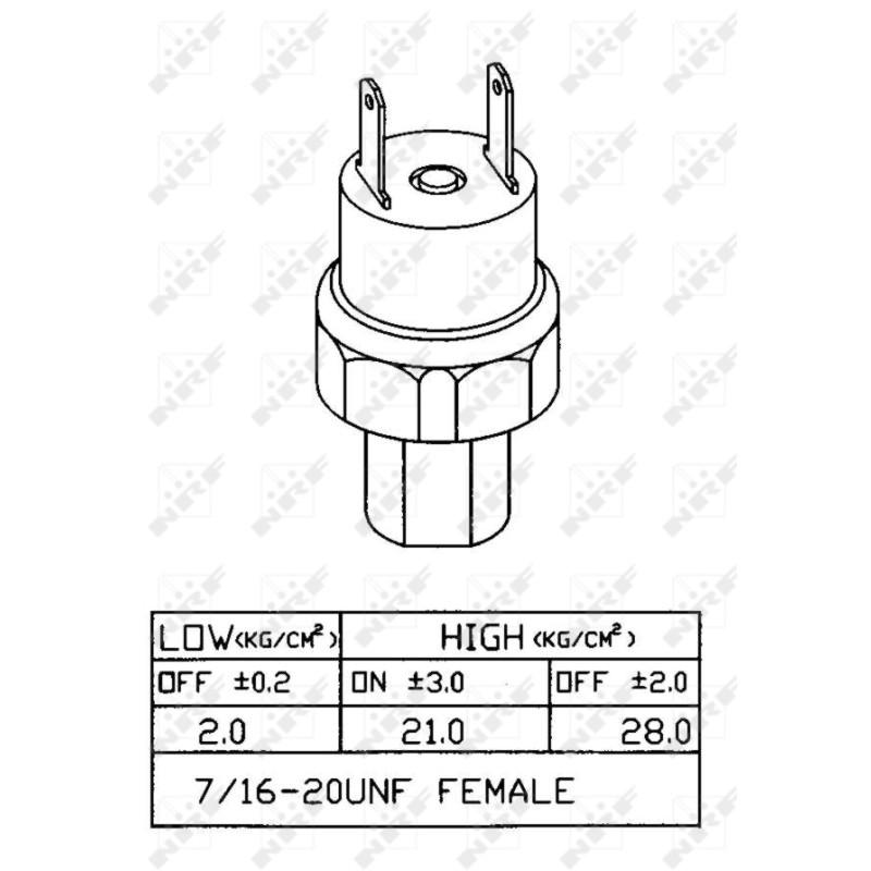 Klima-Ersatzteil Druckschalter UNIVERSAL BINARY R134a - NRF 38919