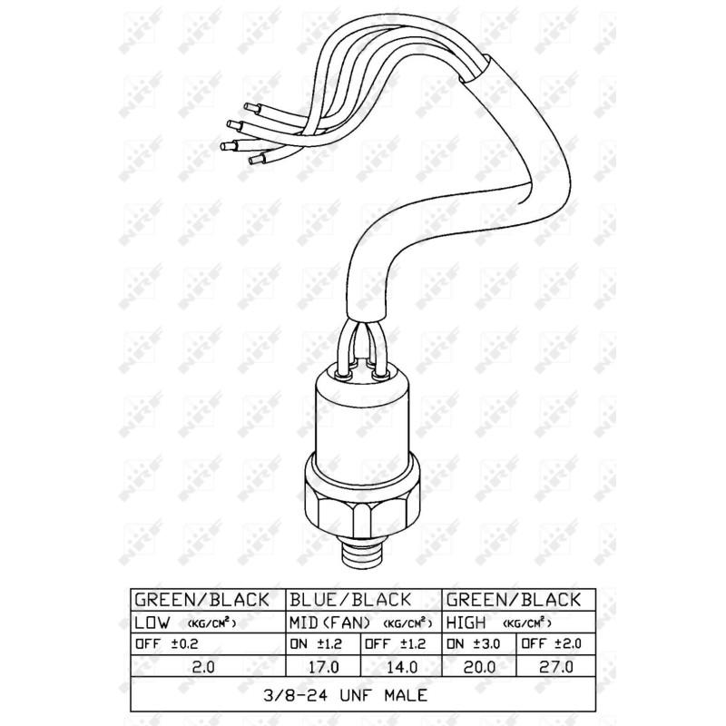 Klima-Ersatzteil Druckschalter UNIVERSAL TRINARY R134a - - NRF 38918