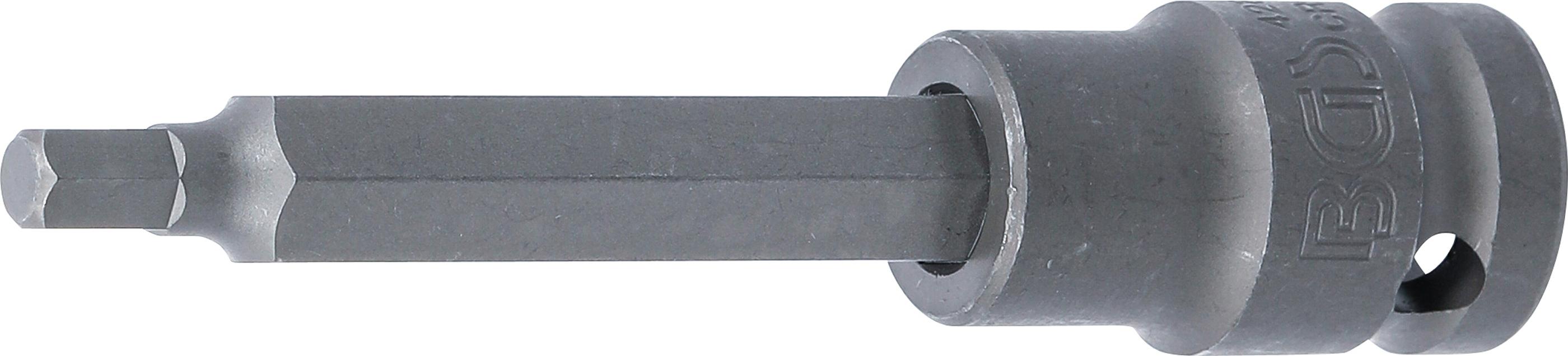 Kraft-Bit-Einsatz | Länge 100 mm | Antrieb Innenvierkant 12,5 mm (1/2") | Innensechskant 6 mm BGS4286