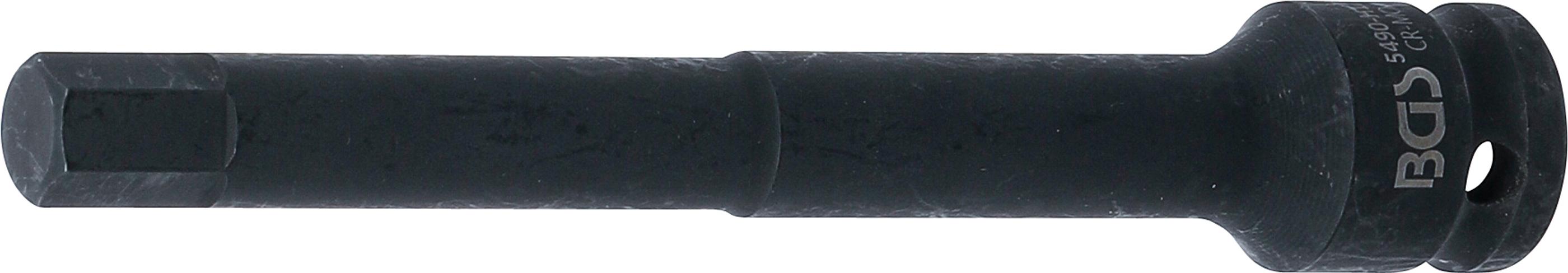 Kraft-Bit-Einsatz | Länge 150 mm | Antrieb Innenvierkant 12,5 mm (1/2") | Innensechskant 12 mm BGS5490-H12