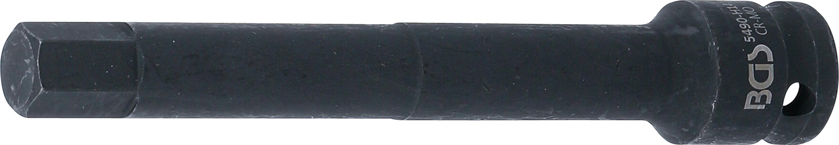 Kraft-Bit-Einsatz | Länge 150 mm | Antrieb Innenvierkant 12,5 mm (1/2") | Innensechskant 14 mm BGS5490-H14