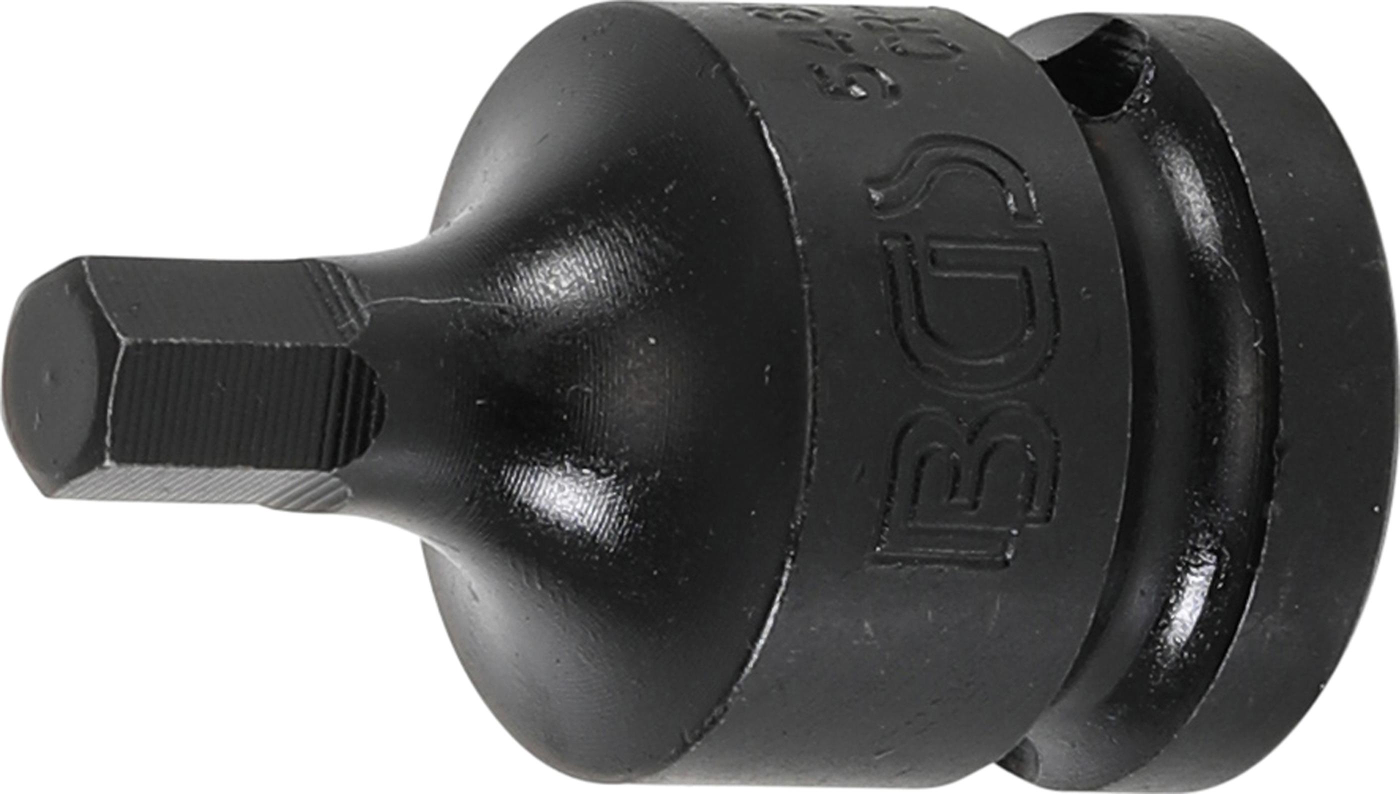 Kraft-Bit-Einsatz | Länge 42 mm | Antrieb Innenvierkant 12,5 mm (1/2") | Innensechskant 7 mm BGS5485-7