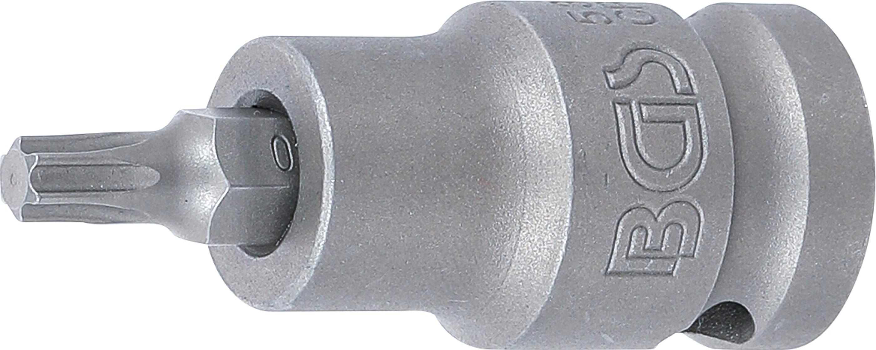 Kraft-Bit-Einsatz | Länge 55 mm | Antrieb Innenvierkant 12,5 mm (1/2") | T-Profil (für Torx) T30 BGS5371