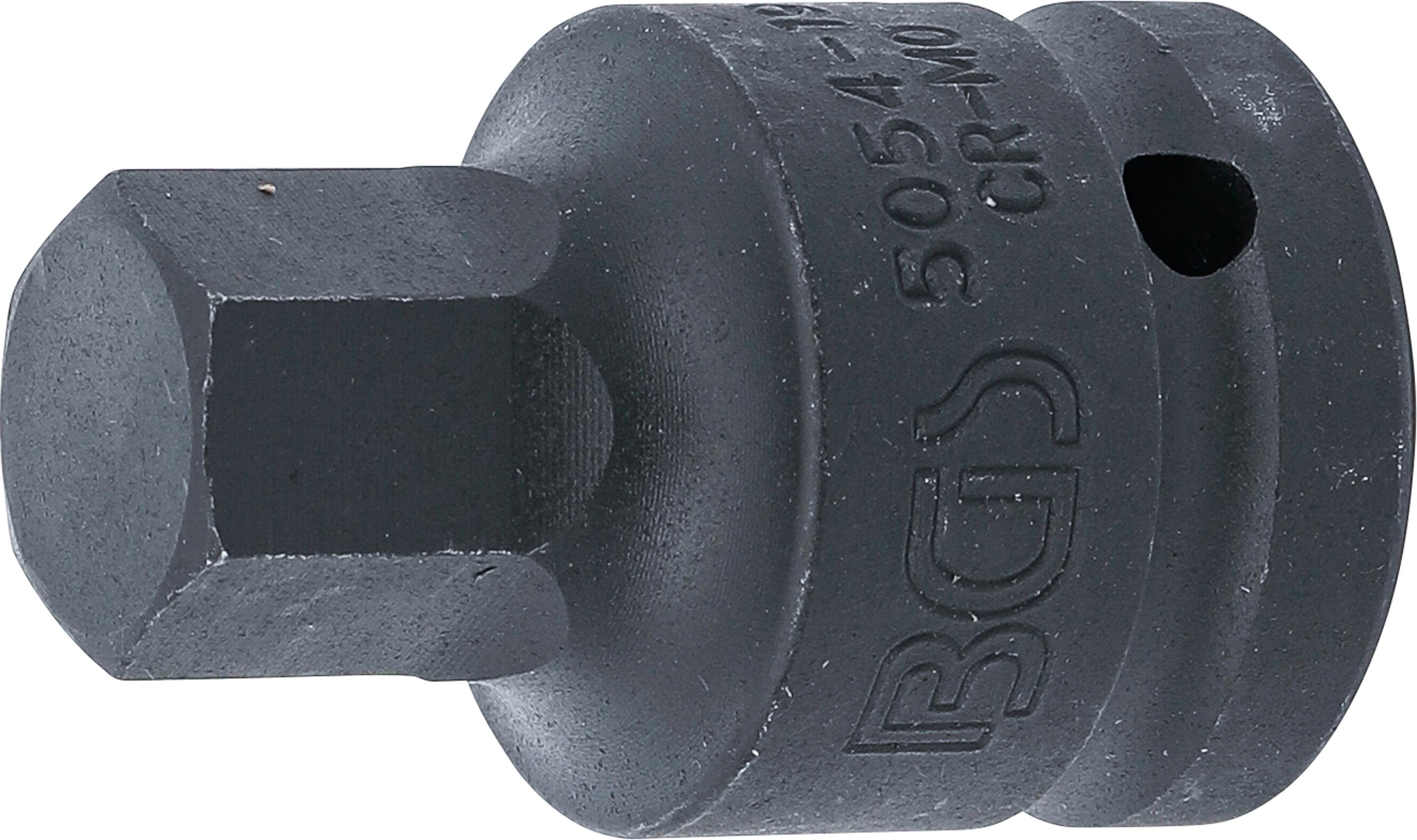 Kraft-Bit-Einsatz | Länge 55 mm | Antrieb Innenvierkant 20 mm (3/4") | Innensechskant 19 mm BGS5054-19
