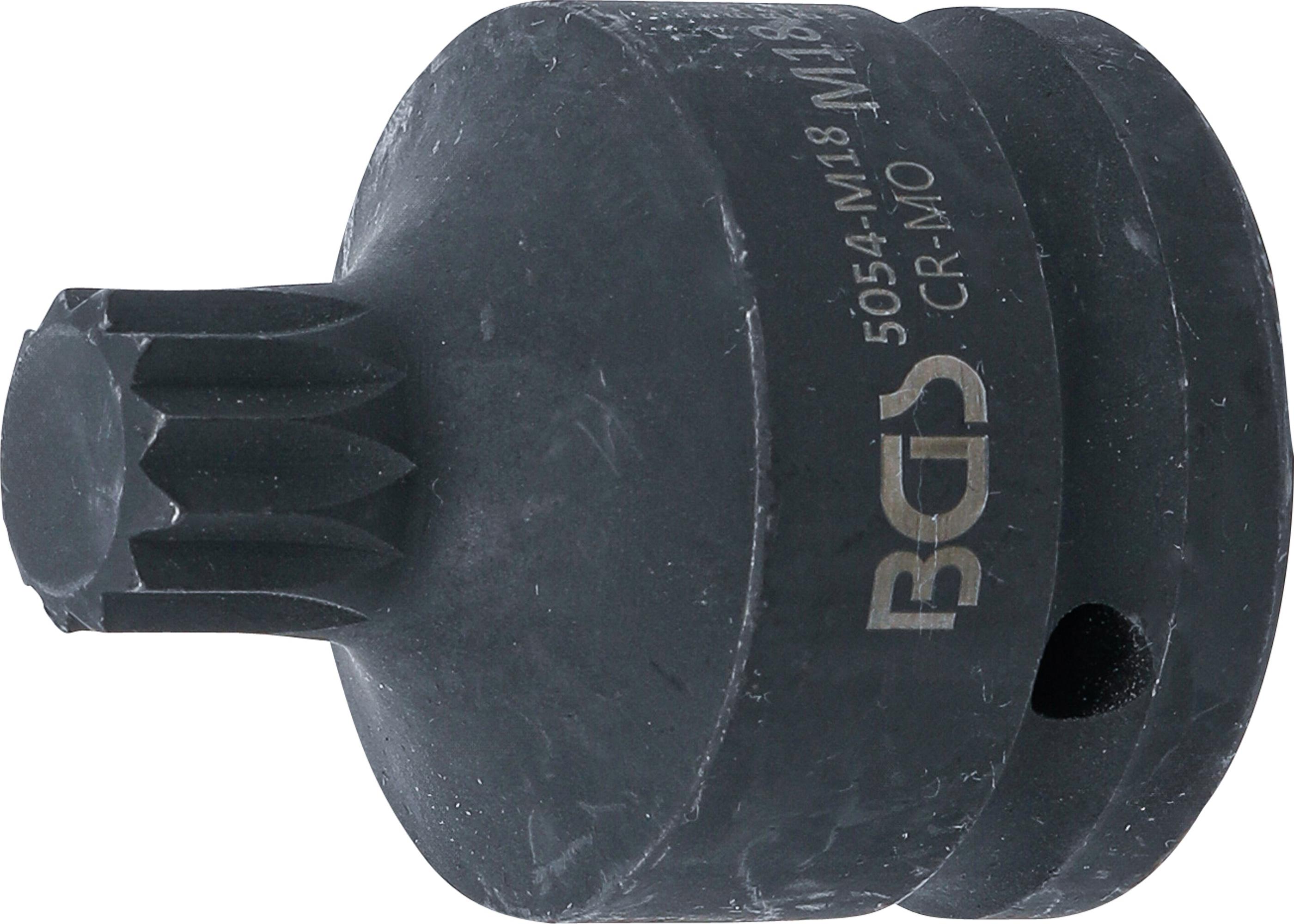 Kraft-Bit-Einsatz | Länge 55 mm | Antrieb Innenvierkant 20 mm (3/4") | Innenvielzahn (für XZN) M18 BGS5054-M18