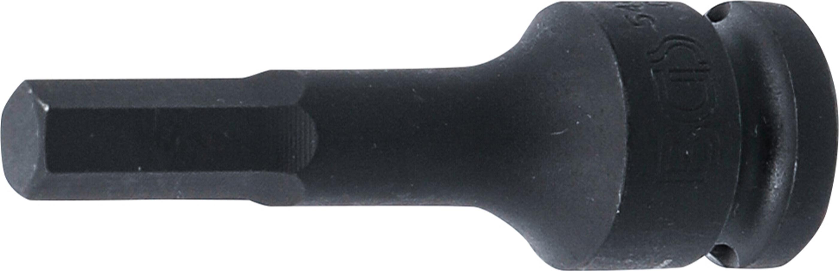 Kraft-Bit-Einsatz | Länge 75 mm | Antrieb Innenvierkant 12,5 mm (1/2") | Innensechskant 10 mm BGS5481-M10