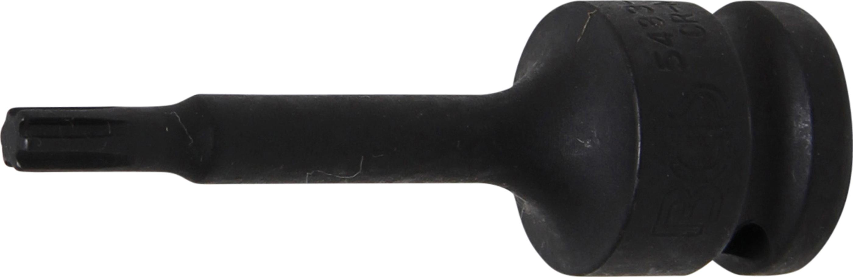 Kraft-Bit-Einsatz | Länge 75 mm | Antrieb Innenvierkant 12,5 mm (1/2") | Keil-Profil (für RIBE) M6 BGS5483-M6