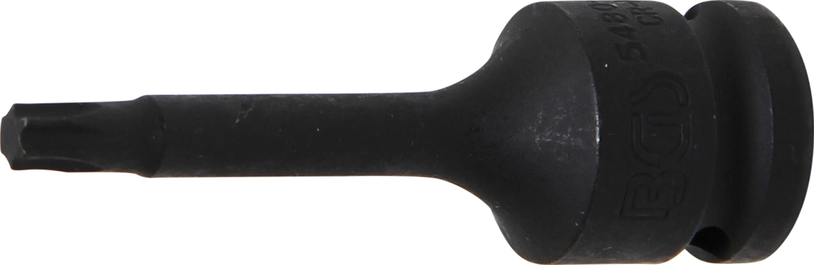 Kraft-Bit-Einsatz | Länge 75 mm | Antrieb Innenvierkant 12,5 mm (1/2") | T-Profil (für Torx) T40 BGS5480-T40