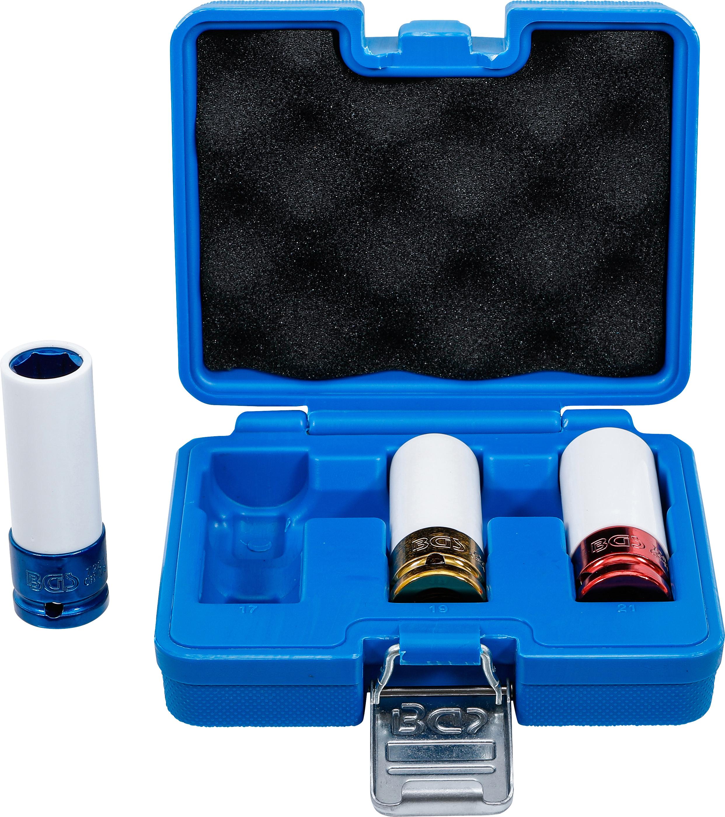 Kraft-Schoneinsatz-Satz | Antrieb Innenvierkant 12,5 mm (1/2") | SW 17 / 19 / 21 mm | 3-tlg. BGS7200