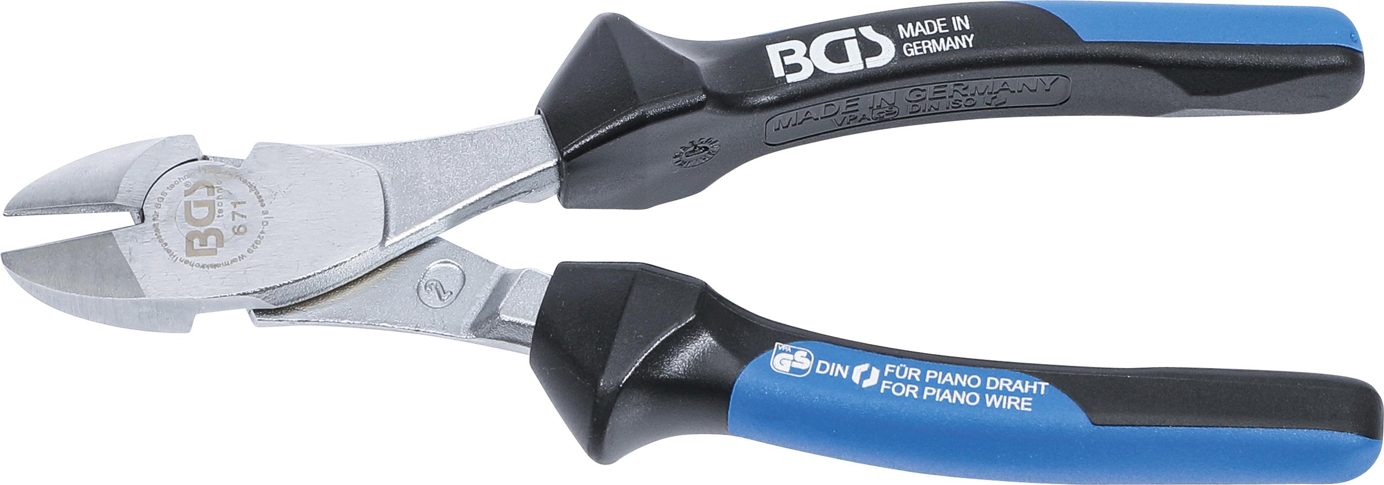 Kraft-Seitenschneider | für Pianodraht | 200 mm BGS671