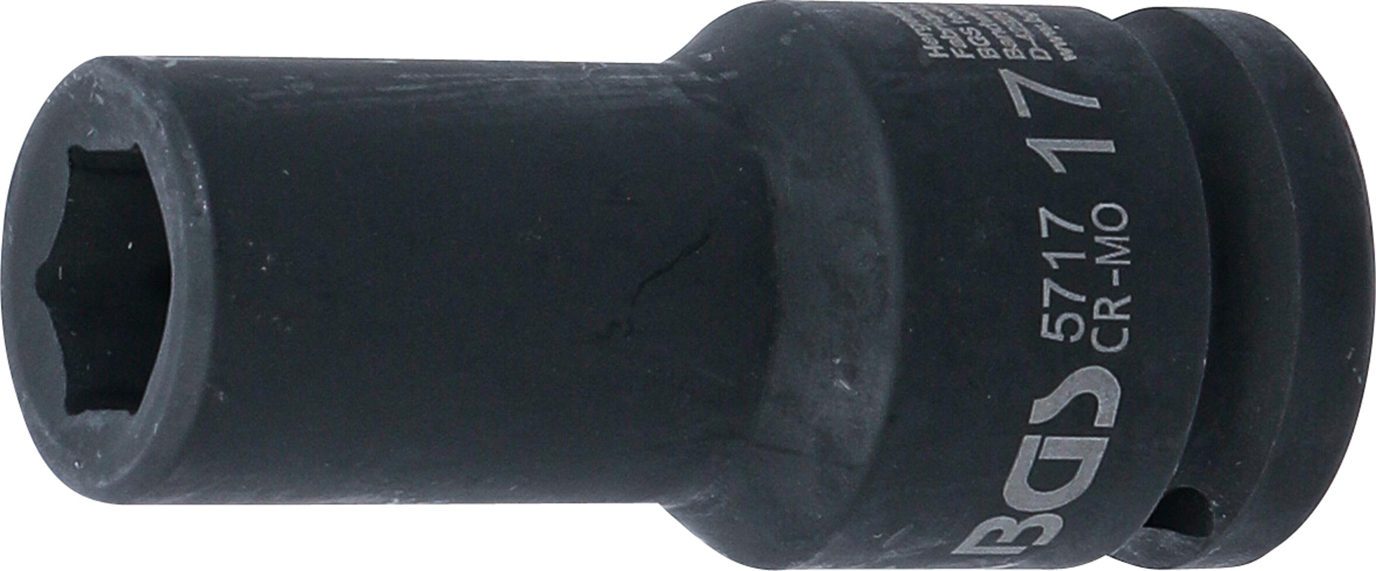 Kraft-Steckschlüssel-Einsatz Sechskant, tief | Antrieb Innenvierkant 20 mm (3/4") | SW 17 mm BGS5717