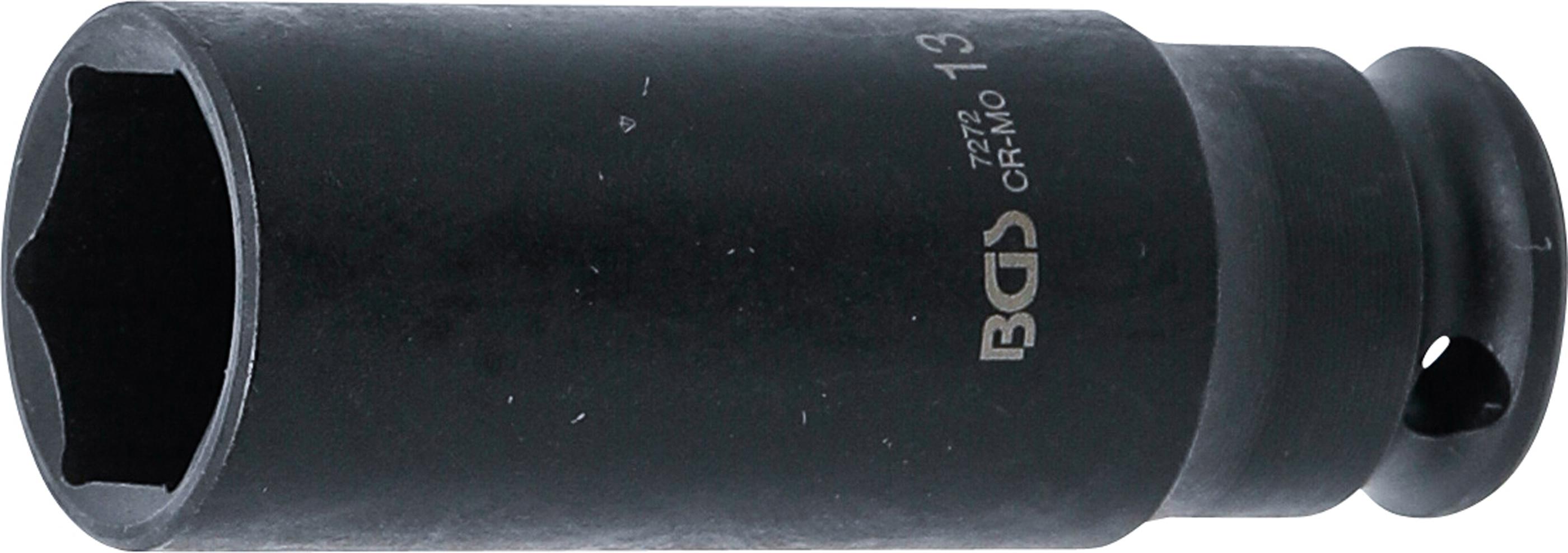 Kraft-Steckschlüssel-Einsatz Sechskant, tief | Antrieb Innenvierkant 6,3 mm (1/4") | SW 13 mm BGS7272