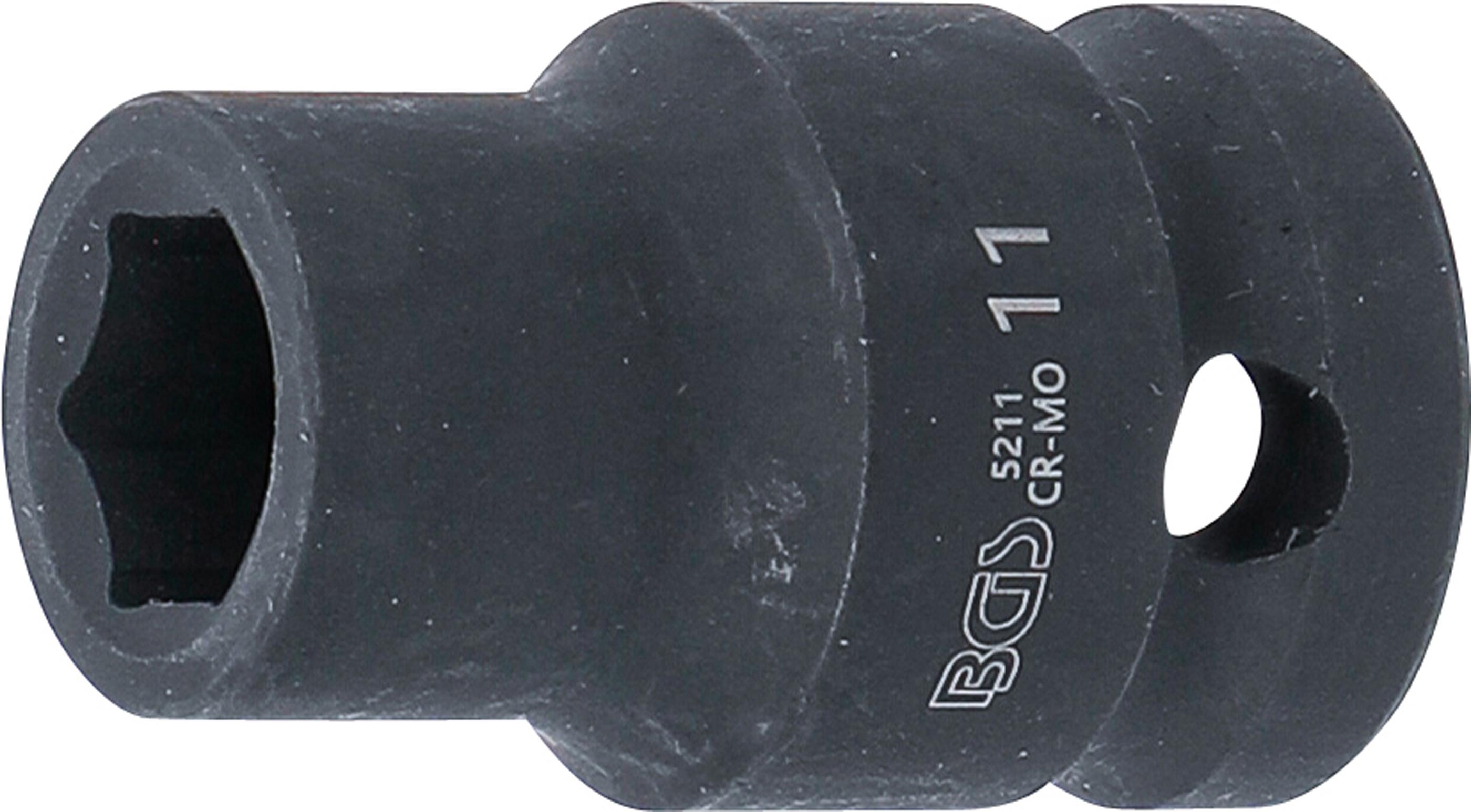 Kraft-Steckschlüssel-Einsatz Sechskant | Antrieb Innenvierkant 12,5 mm (1/2") | SW 11 mm BGS5211