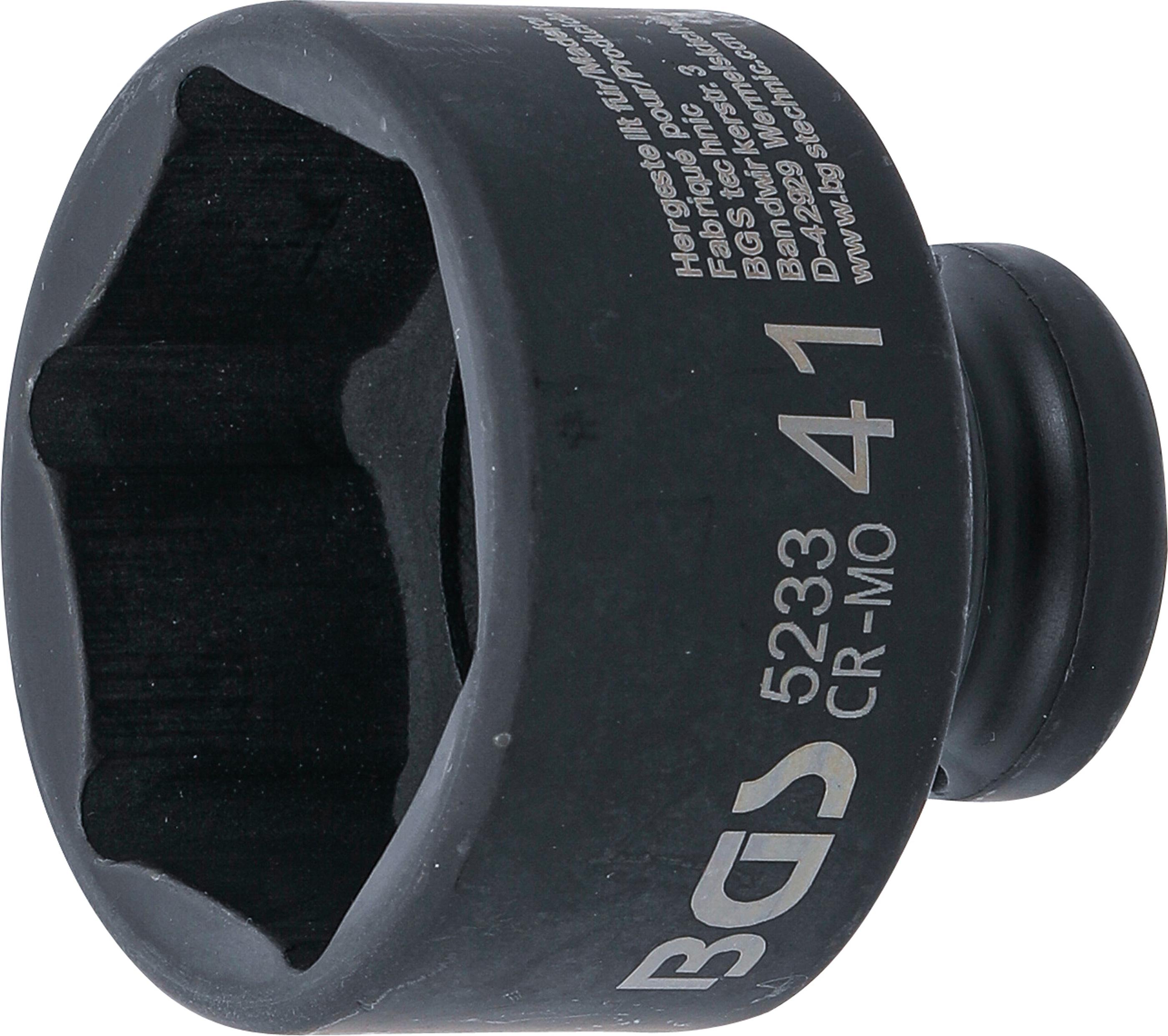 Kraft-Steckschlüssel-Einsatz Sechskant | Antrieb Innenvierkant 12,5 mm (1/2") | SW 41 mm BGS5233