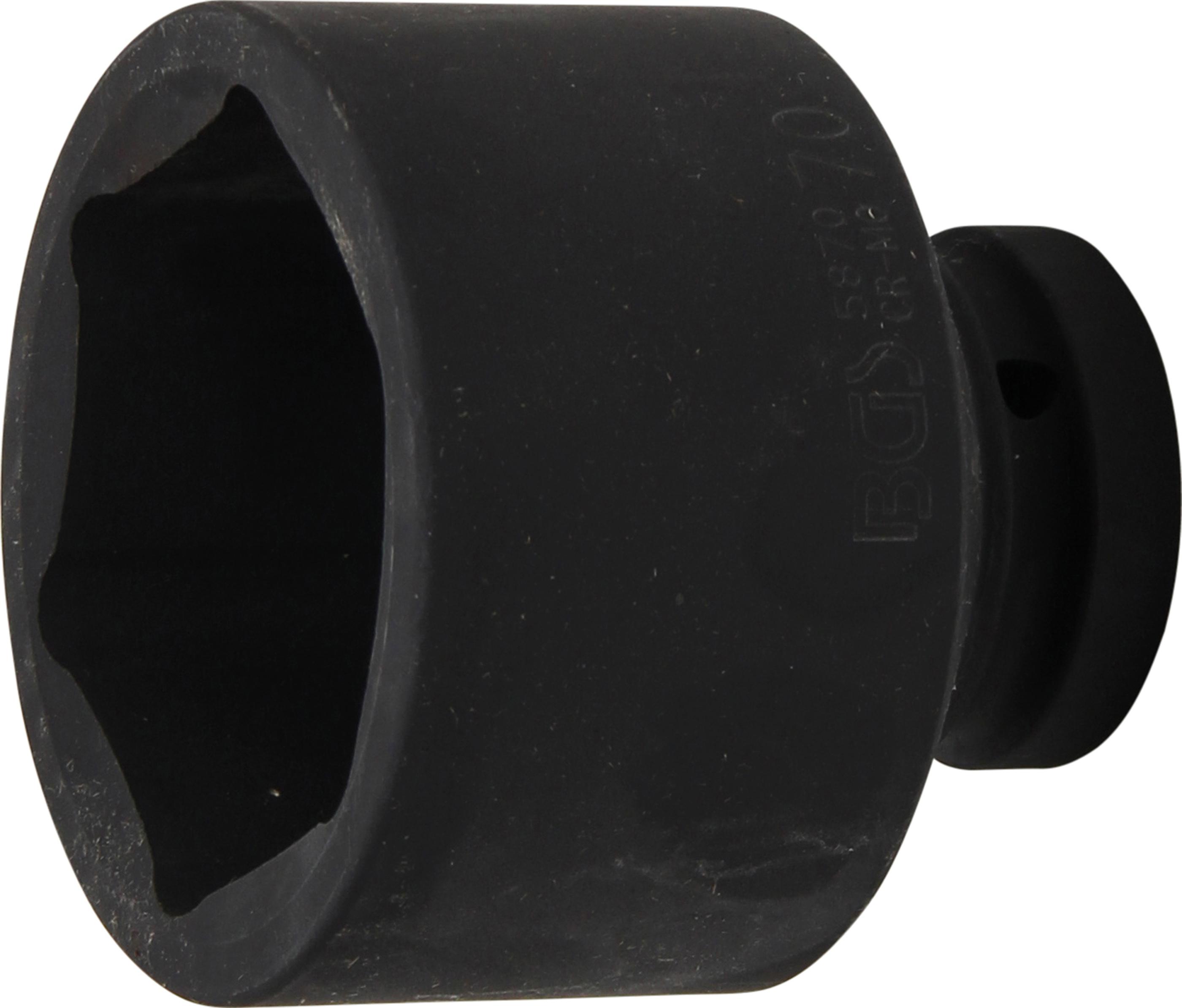 Kraft-Steckschlüssel-Einsatz Sechskant | Antrieb Innenvierkant 25 mm (1") | SW 70 mm BGS5870