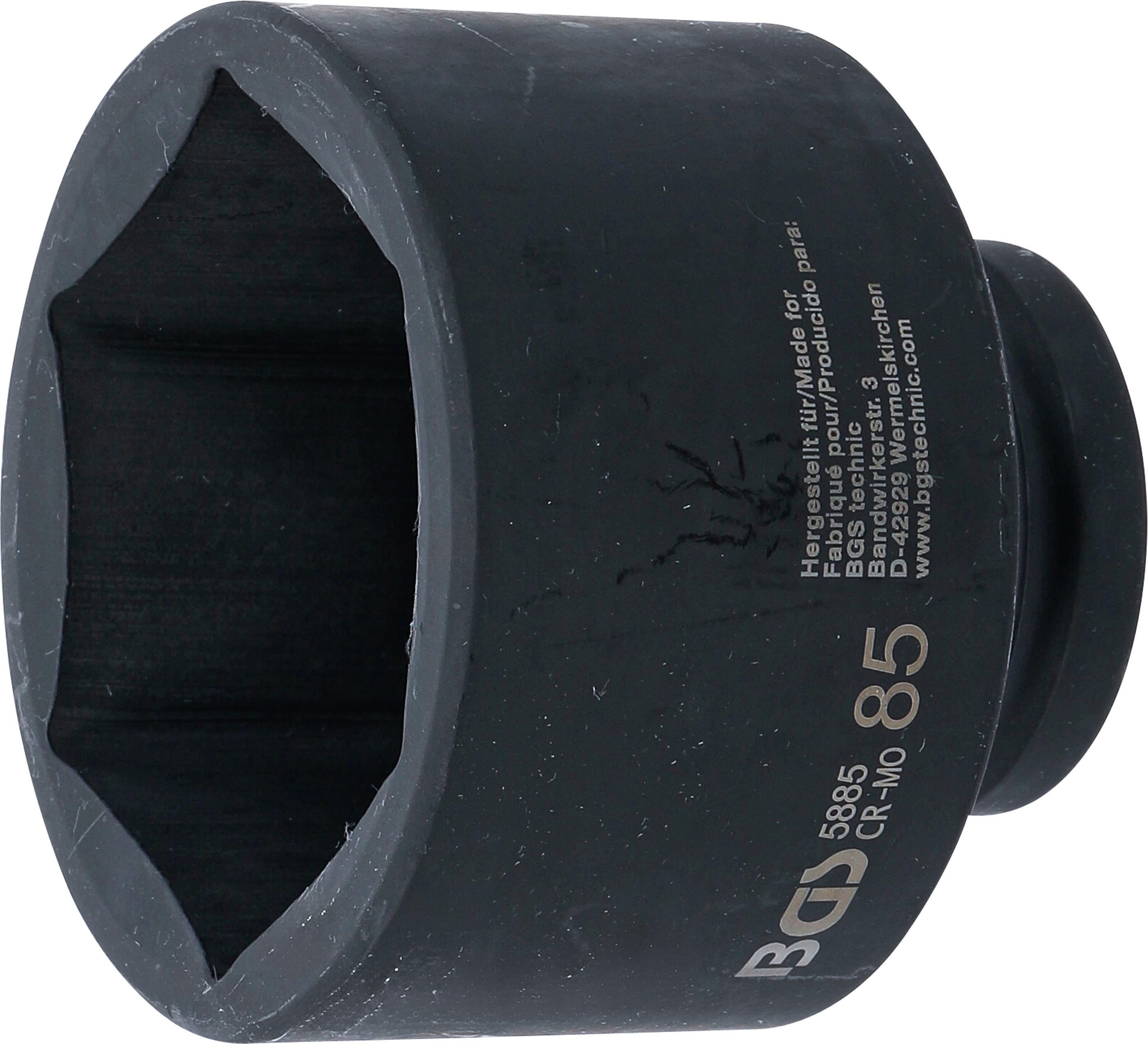 Kraft-Steckschlüssel-Einsatz Sechskant | Antrieb Innenvierkant 25 mm (1") | SW 85 mm BGS5885