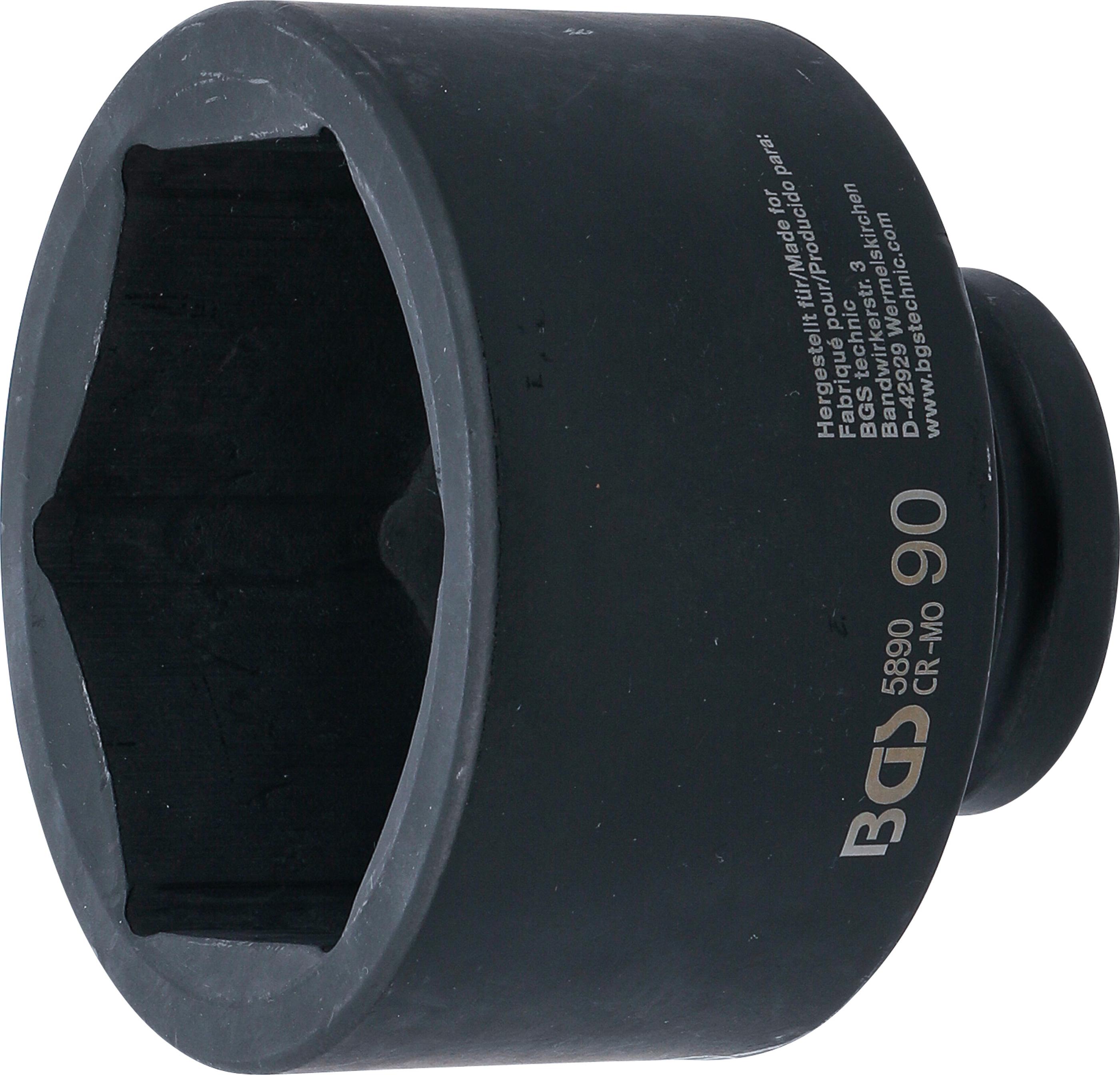 Kraft-Steckschlüssel-Einsatz Sechskant | Antrieb Innenvierkant 25 mm (1") | SW 90 mm BGS5890