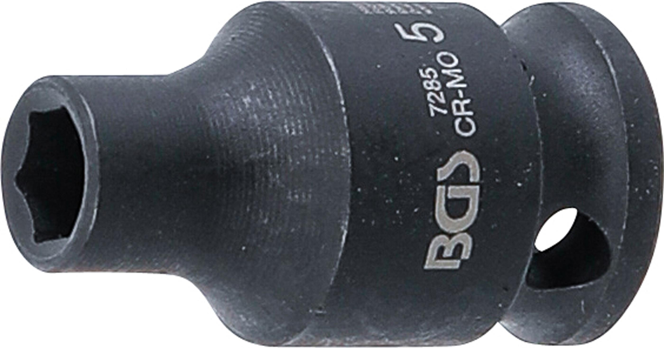 Kraft-Steckschlüssel-Einsatz Sechskant | Antrieb Innenvierkant 6,3 mm (1/4") | SW 5 mm BGS7285