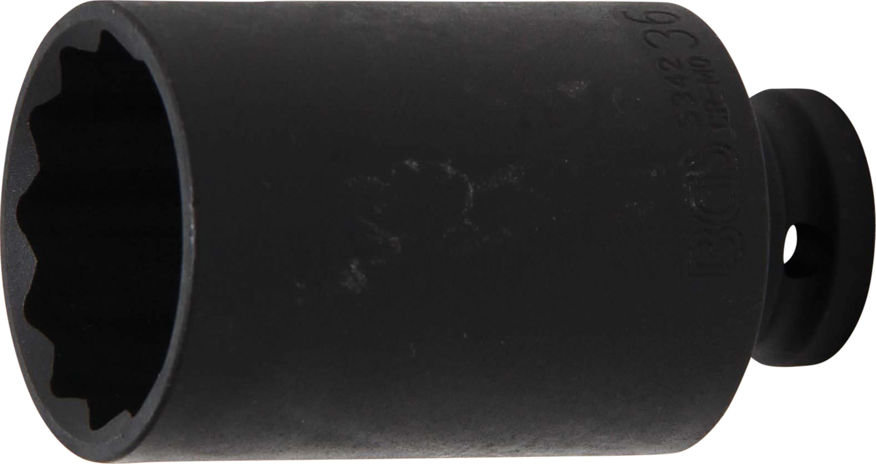 Kraft-Steckschlüssel-Einsatz Zwölfkant, tief | Antrieb Innenvierkant 12,5 mm (1/2") | SW 36 mm BGS5342