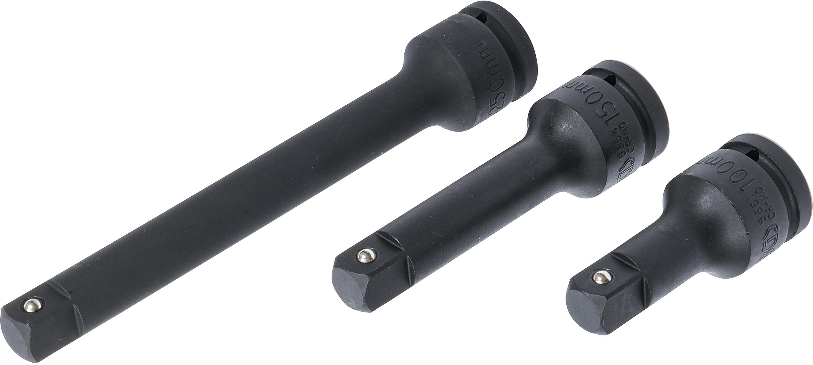 Kraft-Verlängerungs-Satz | Außen-/Innenvierkant 20 mm (3/4") | 3-tlg. BGS8840