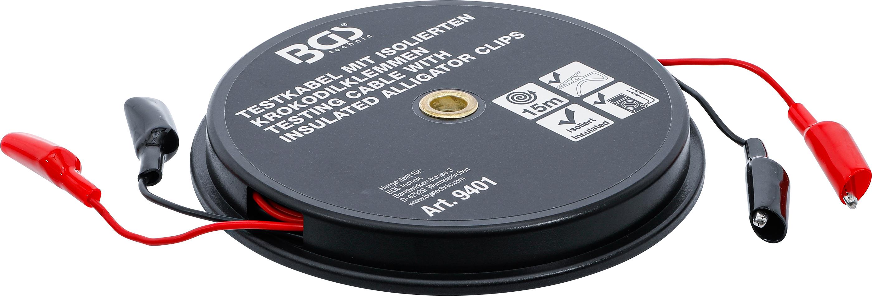 Krokodilklemmen-Kabelbox | 15 m BGS9401