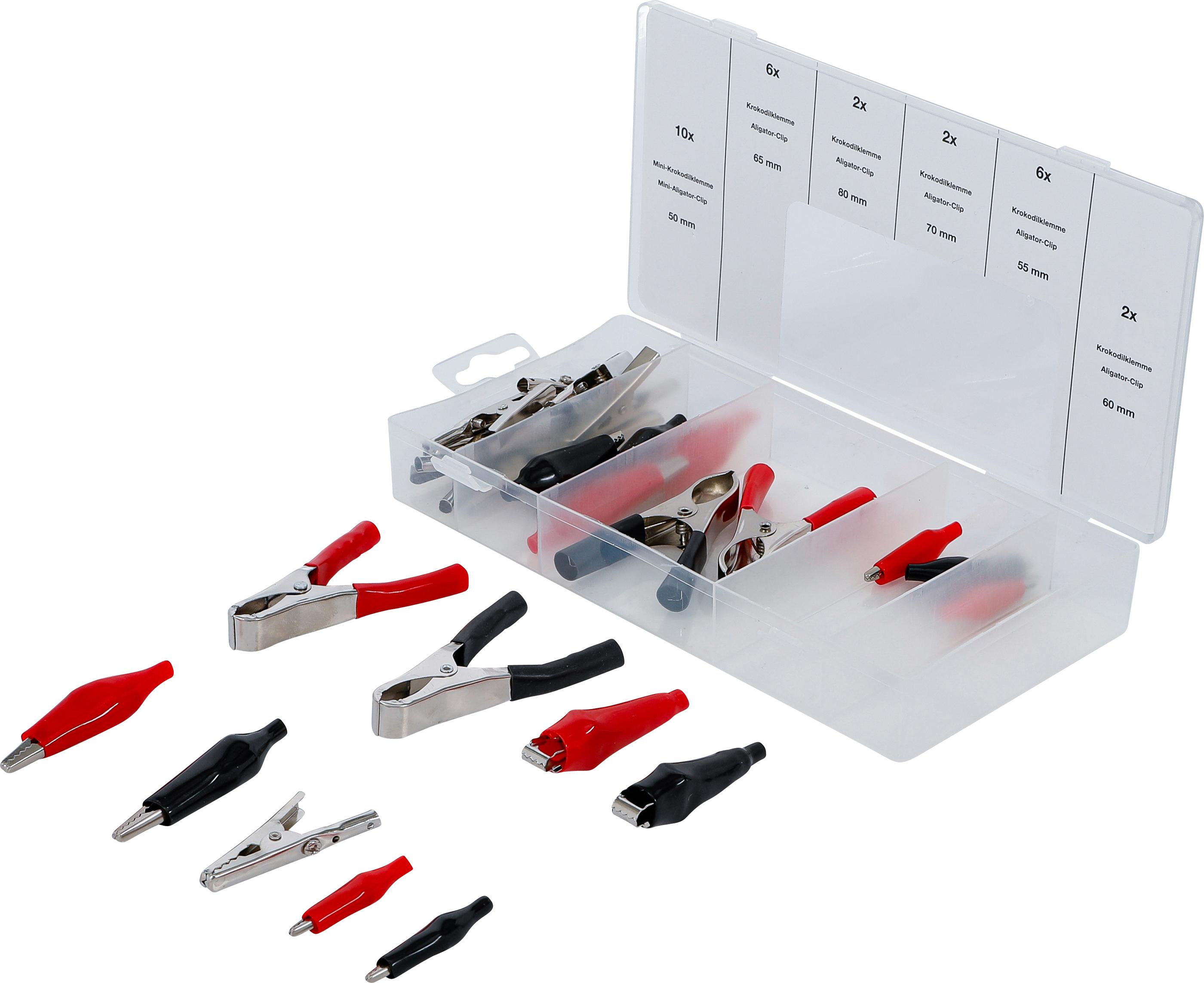 Krokodilklemmen-Sortiment | 28-tlg. BGS8138