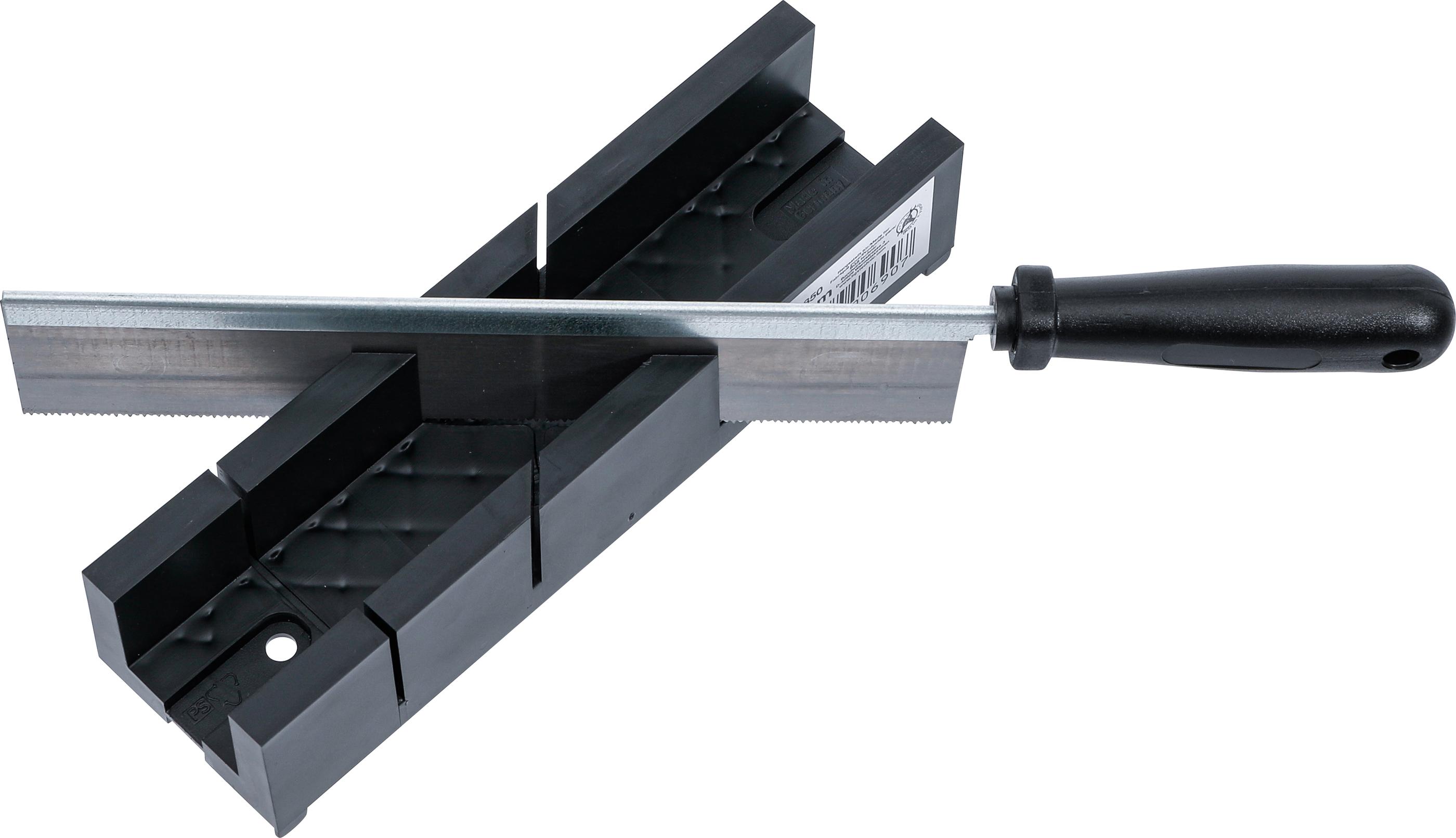 Kunststoff-Gehrungslade | 245 x 65 x 48 mm | mit Feinsäge BGS50850