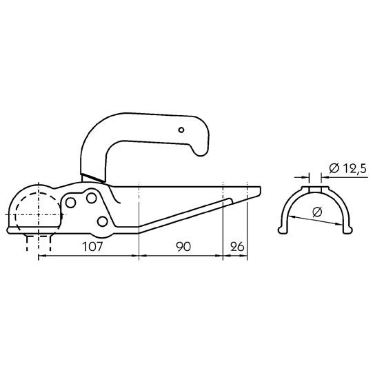 Kupplung WW 20-F 1, Deichsel-Ø 60 mm, rund 285451091 Suer