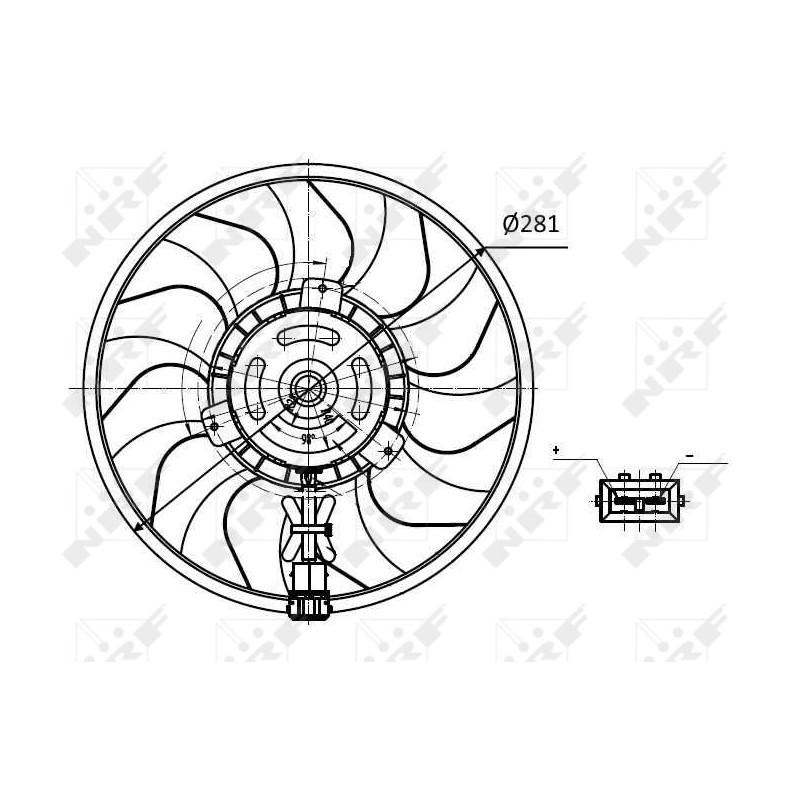 Lüfter komplett passend für VW Transporter 1.9D 91- NRF 47418