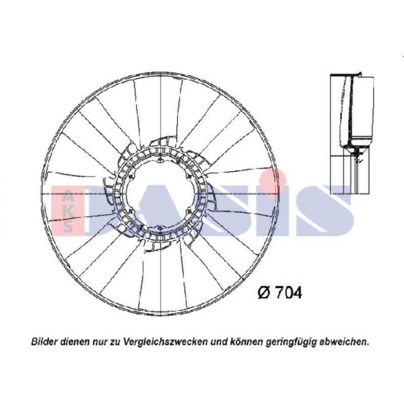 Lüfterrad, Motorkühlung, AKS DASIS 398007N