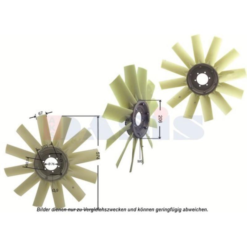 Lüfterrad, Motorkühlung, AKS DASIS 448025N