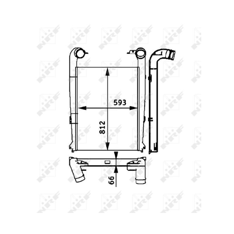 Ladeluftkühler passend für RENAULT TRUCK Distribution 270.18 00- - NRF 30216