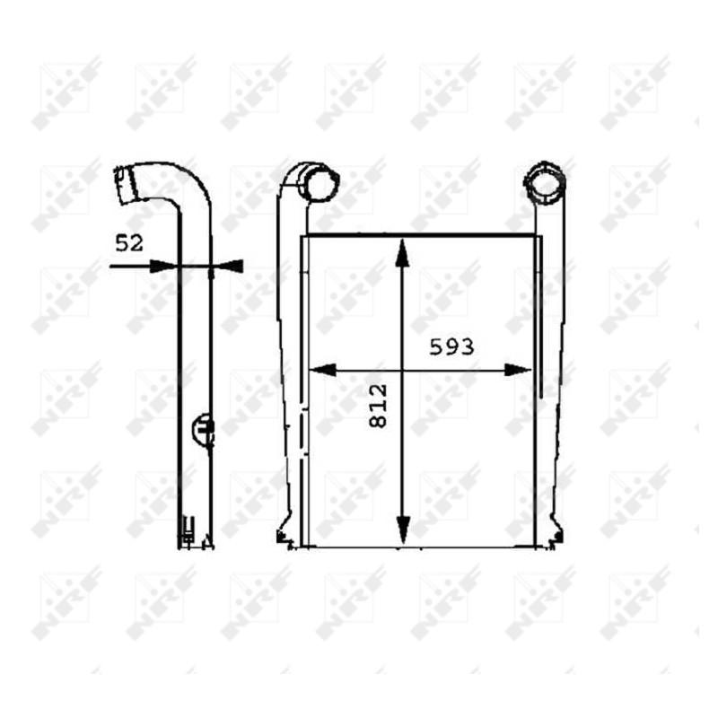 Ladeluftkühler passend für RENAULT TRUCK Route 420.18T 00- - NRF 30217