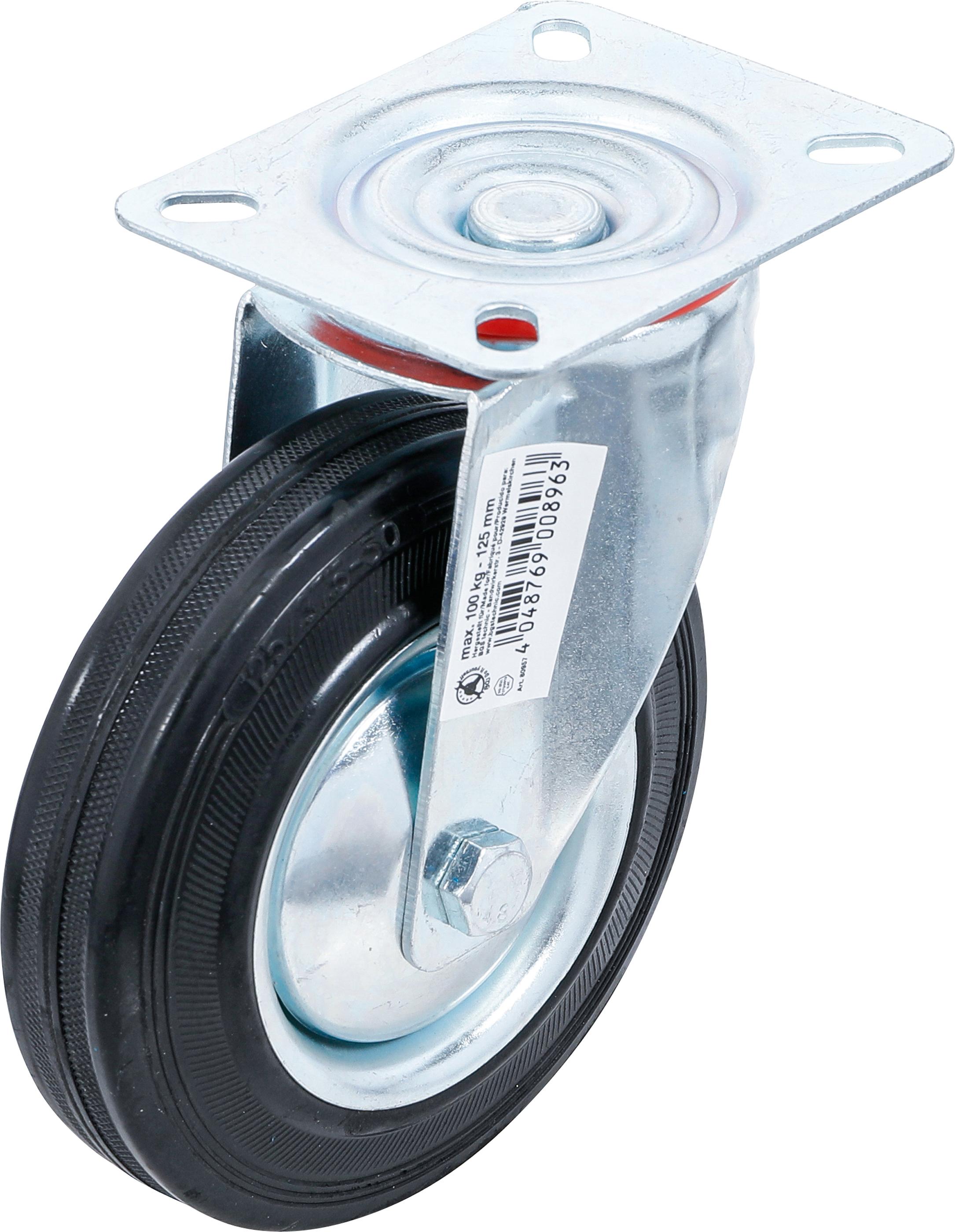 Lenkrolle | mit Anschraubsockel | Ø 125 mm BGS80957