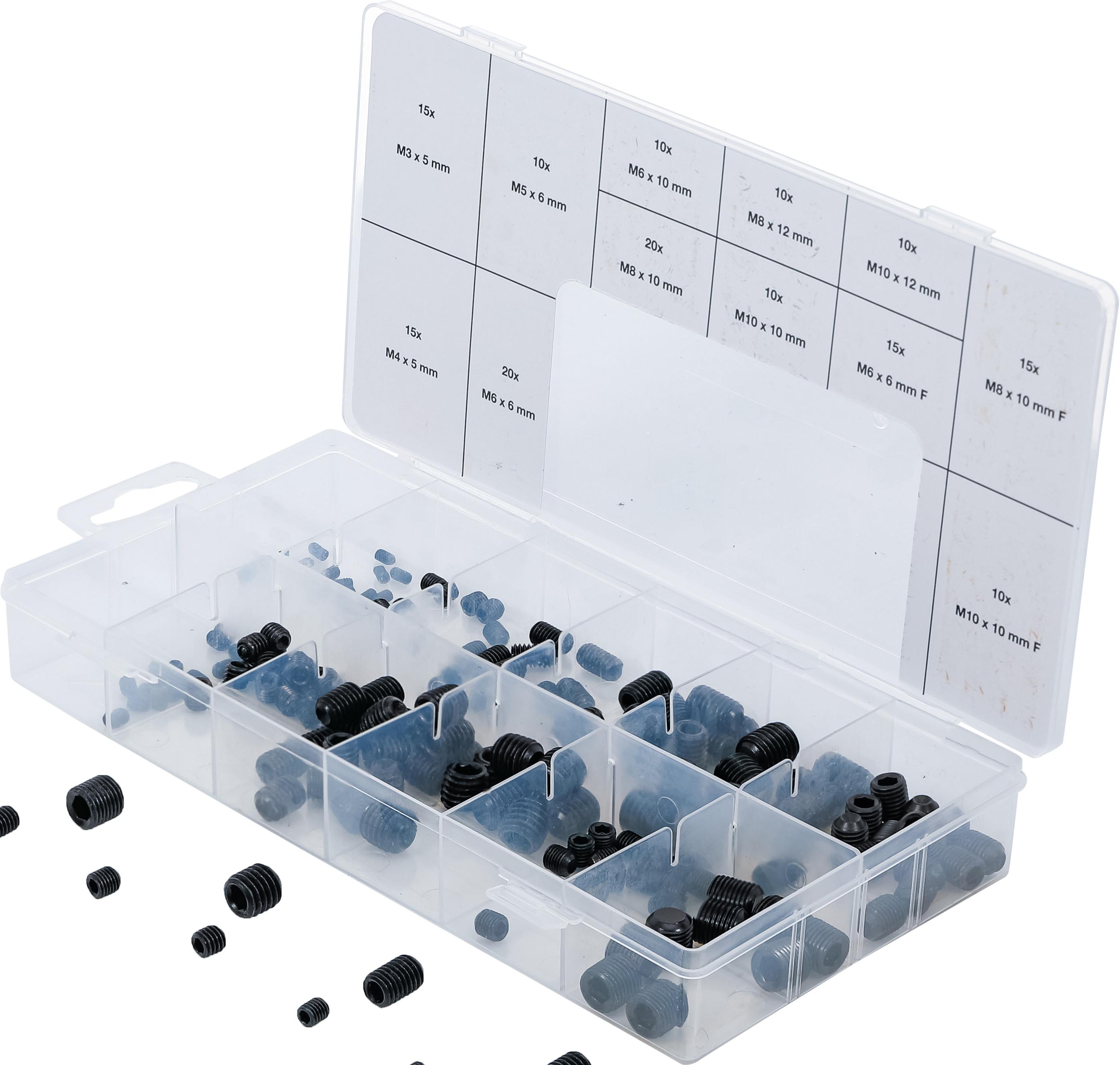 Madenschrauben-Sortiment | 160-tlg. BGS14135