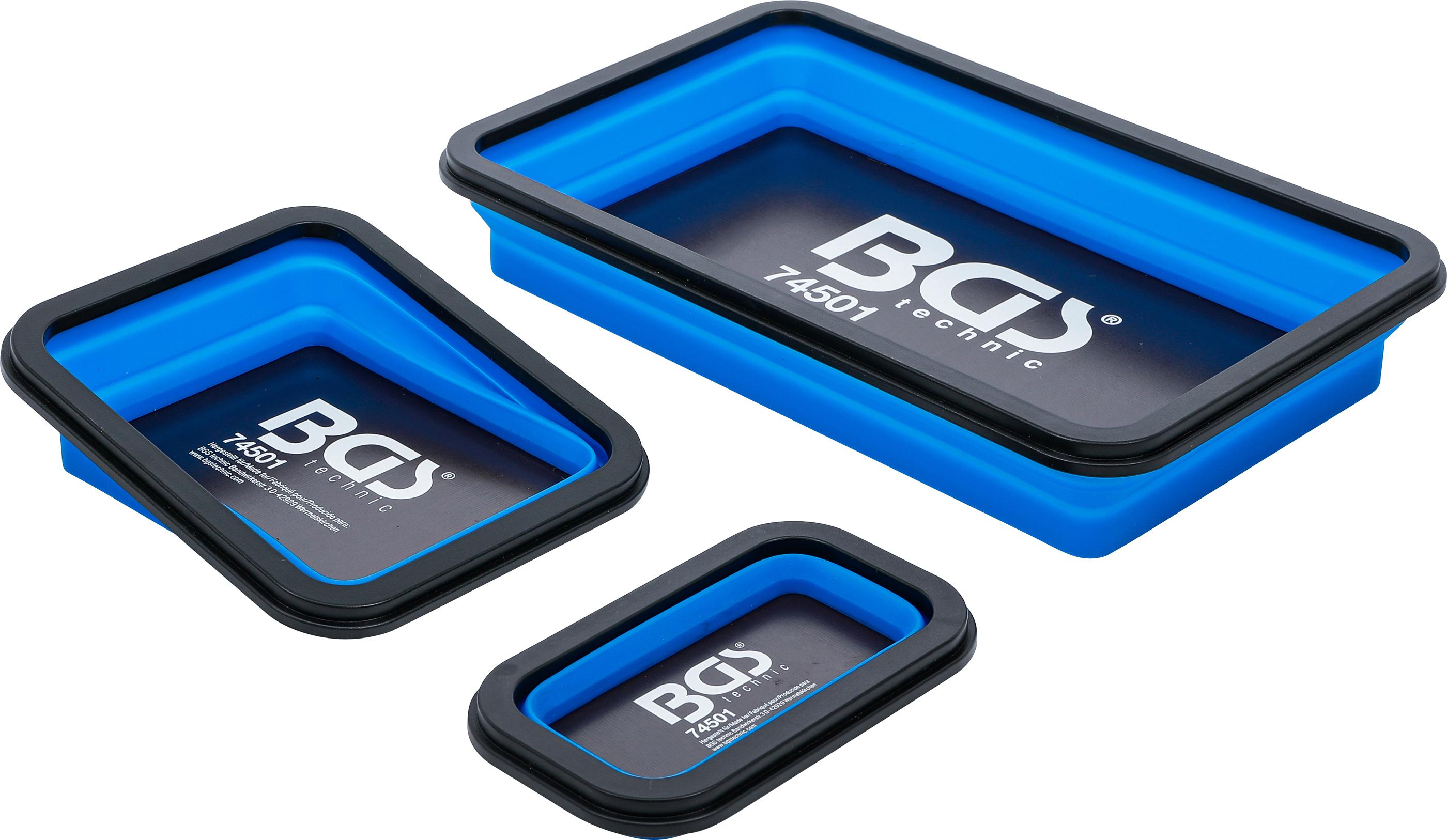 Magnet-Haftschalen-Satz | Silikon | faltbar | 3-tlg. BGS74501