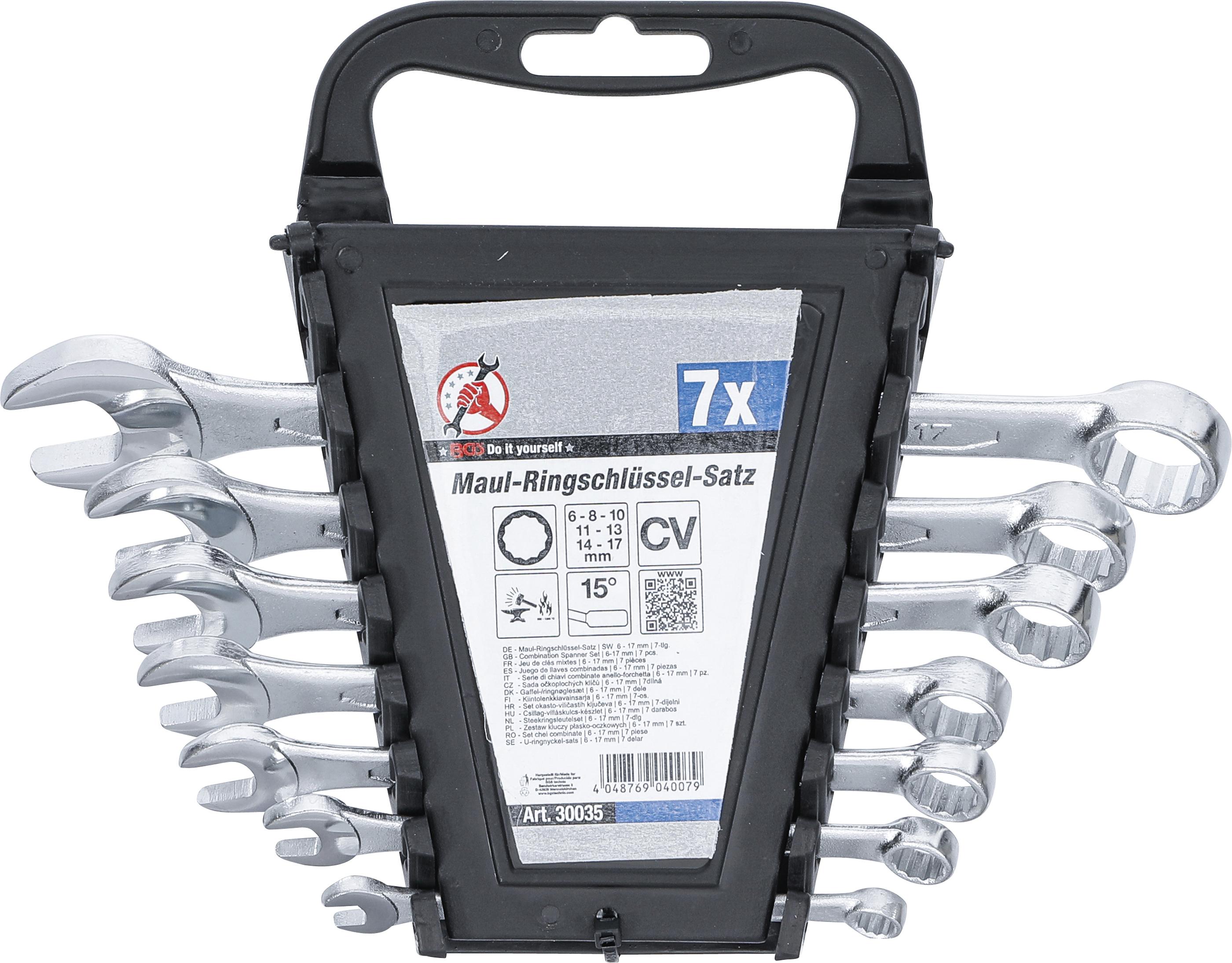 Maul-Ringschlüssel-Satz | SW 6 - 17 mm | 7-tlg. BGS30035