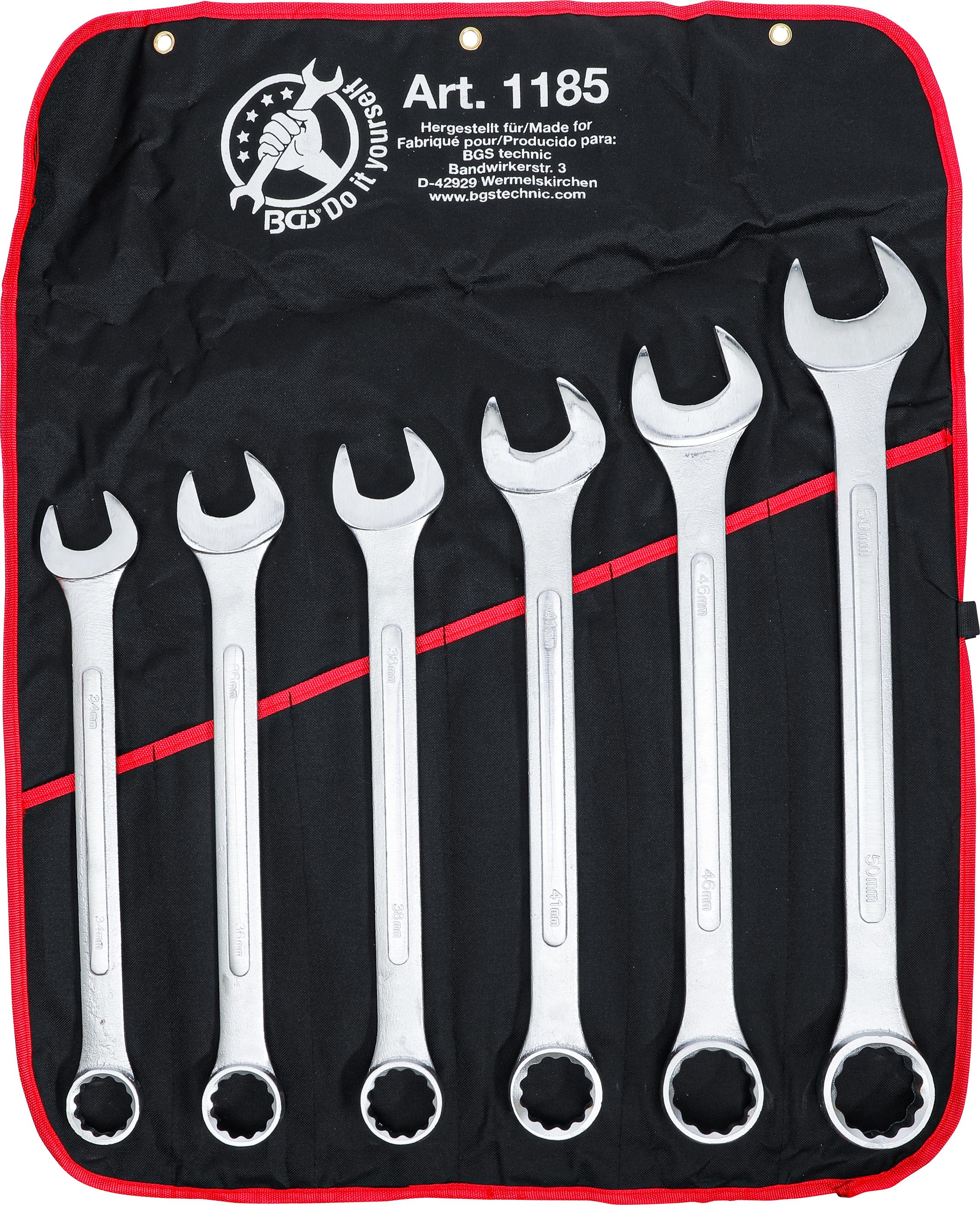 Maul-Ringschlüssel-Satz | XXL | SW 34 - 50 mm | 6-tlg. BGS1185