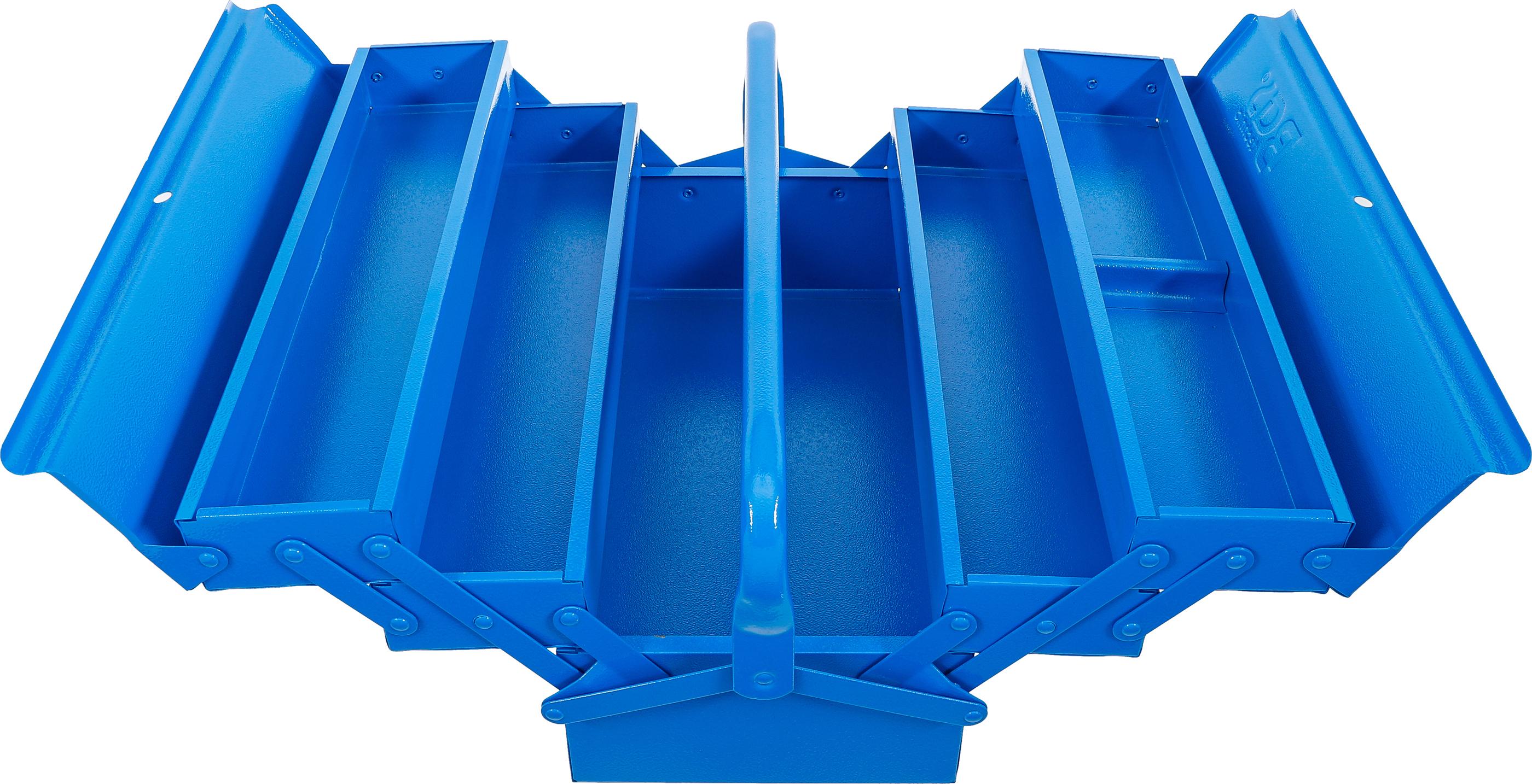 Metall-Werkzeugkasten | leer | 420 x 200 x 200 mm | 5 Fächer BGS33000