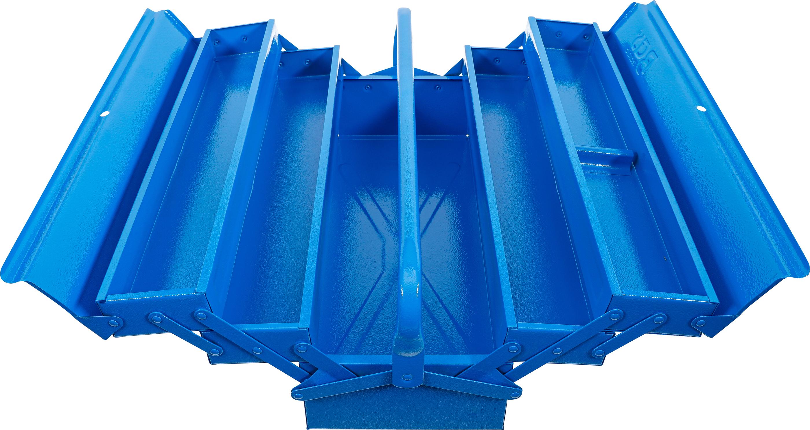 Metall-Werkzeugkasten | leer | 530 x 200 x 200 mm | 5 Fächer BGS33002