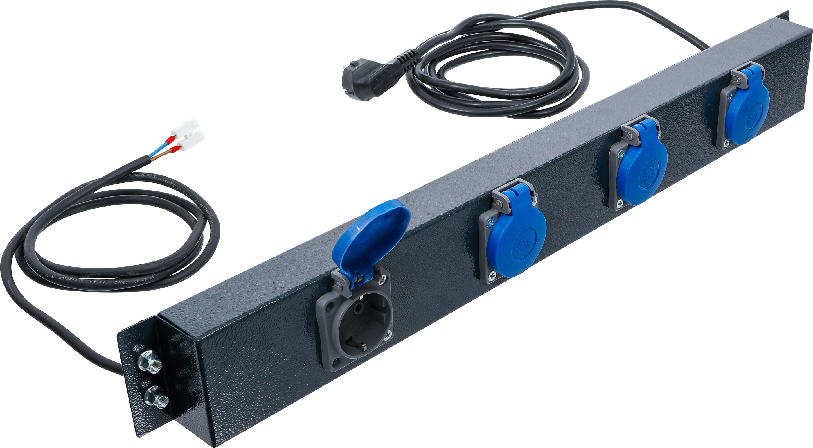 Netzversorgungsleiste | 4-fach | für Schrankwand-System BGS80190