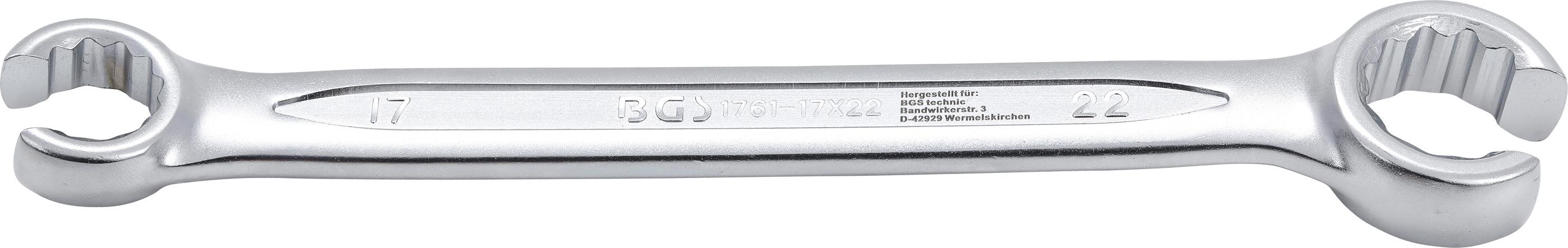 Offener Doppel-Ringschlüssel | SW 17 x 22 mm BGS1761-17x22