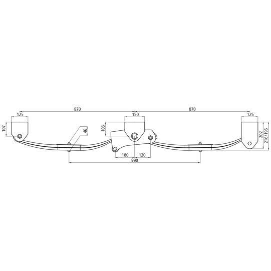 Parabelfeder-Aggregat GK 120/80 P-W 116251497 Suer
