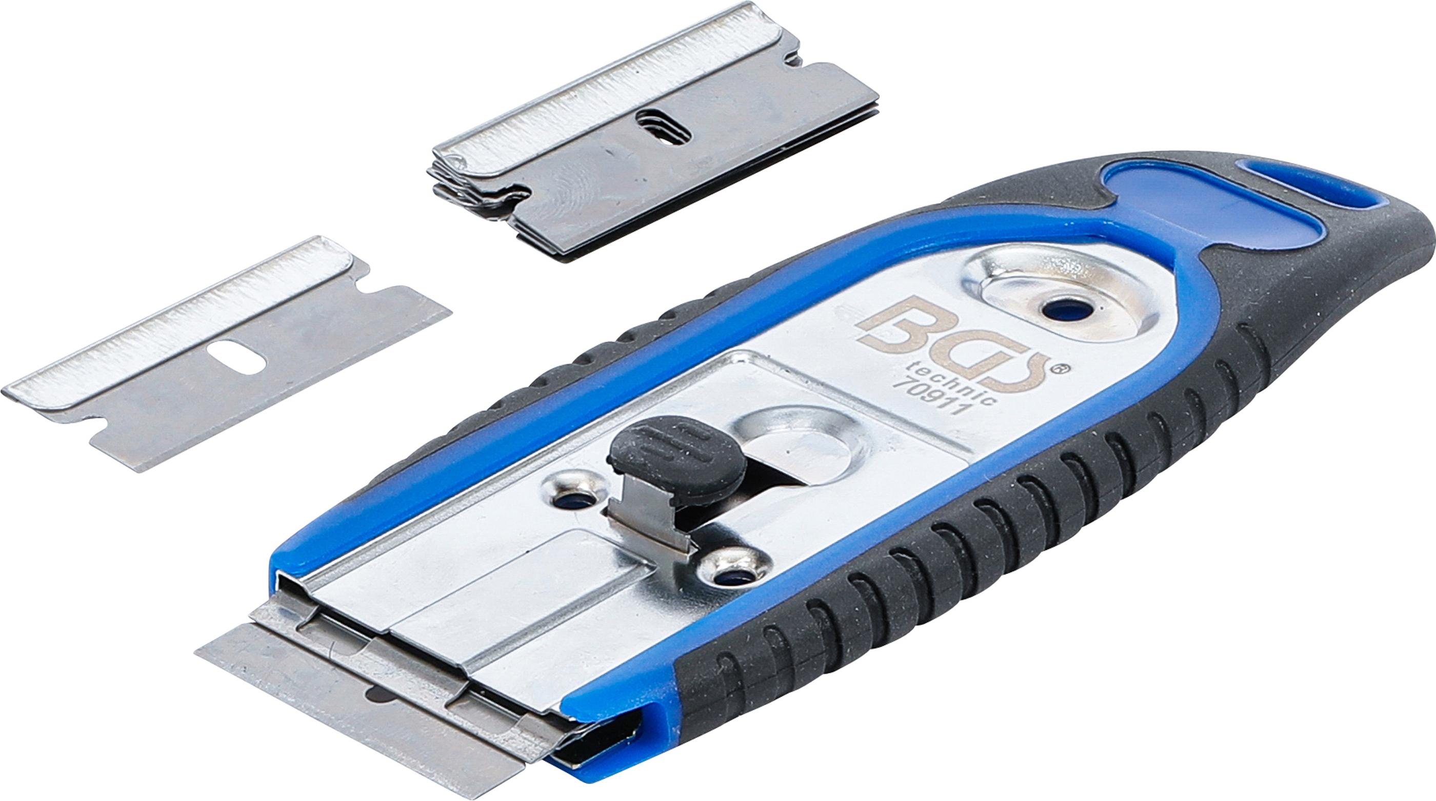 Plakettenschaber | 40 mm | mit 6 Schaberklingen BGS70911