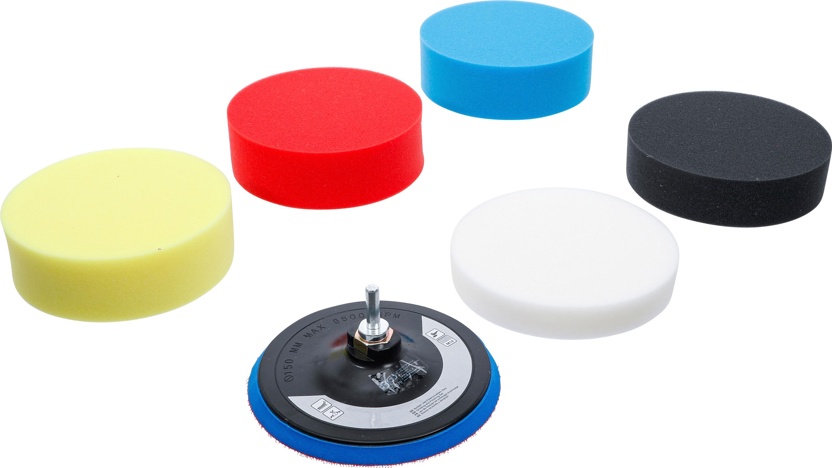 Polierschwamm-Satz | Ø 150 mm | 6-tlg. BGS74379
