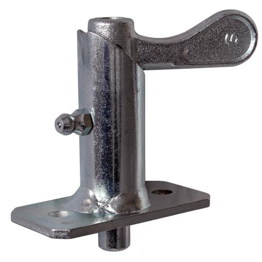 PWP Federriegel m. Grundplatte, Stahl verz., m. Schmiernippel 105102712 Suer