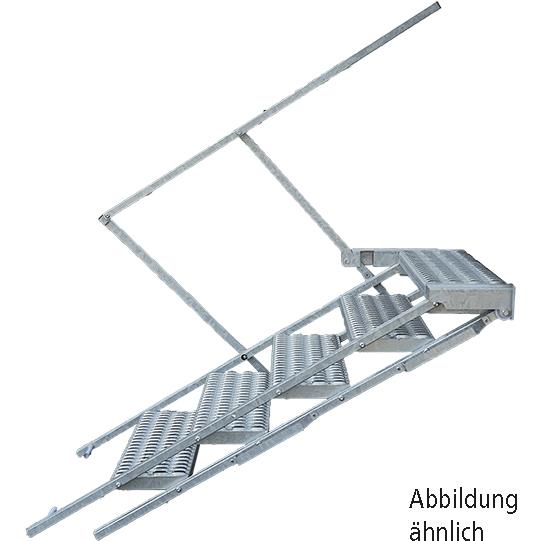 PWP Treppe ausziehbar, 7 Stufen, Stahl feuerv., Handlauf links 105131604 Suer